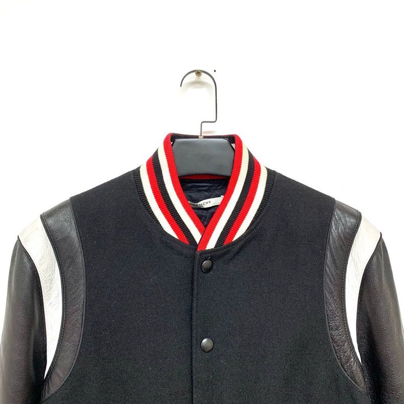 Givenchy Givenchy Size50 Leather-trimmed Striped Baseball Jacket, Si Size US M / EU 48-50 / 2 - 3 Thumbnail