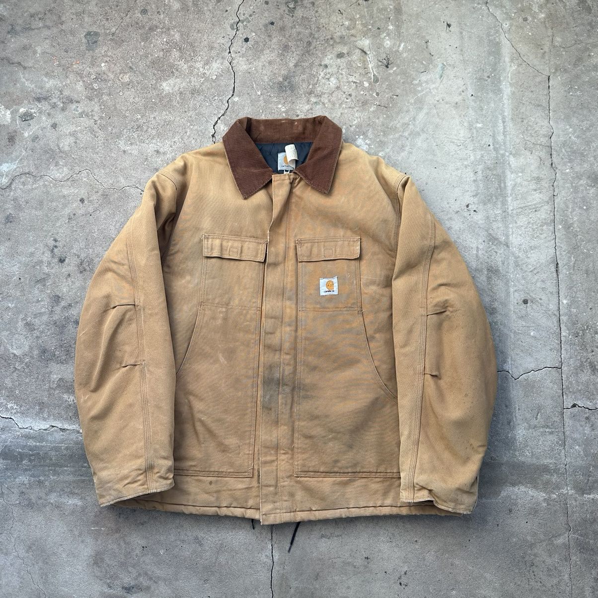 Carhartt Thrashed! VTG 90’s Carhartt Arctic Faded Dirty Work Jacket Size US XXL / EU 58 / 5 - 2 Thumbnail