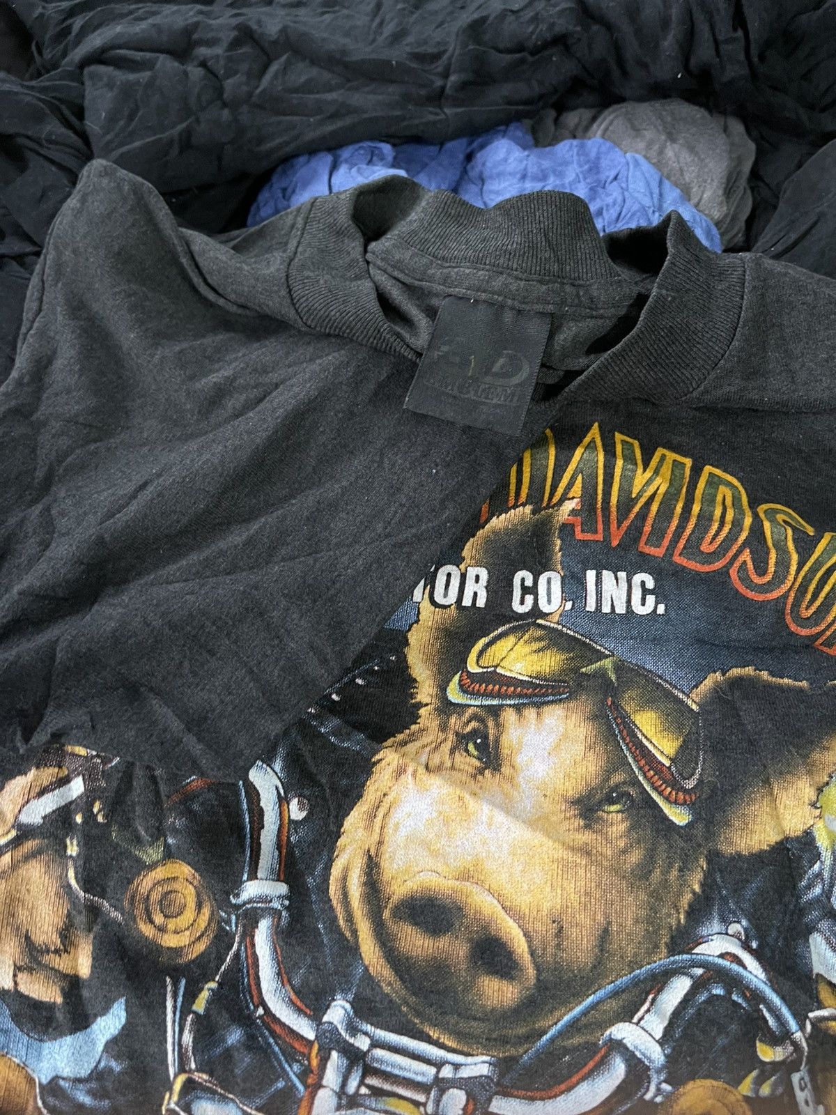 Harley Davidson × Vintage Vintage 80s 3D Emblem Harley Davidson Genuine Hawg T-Shirt Size US M / EU 48-50 / 2 - 15 Thumbnail