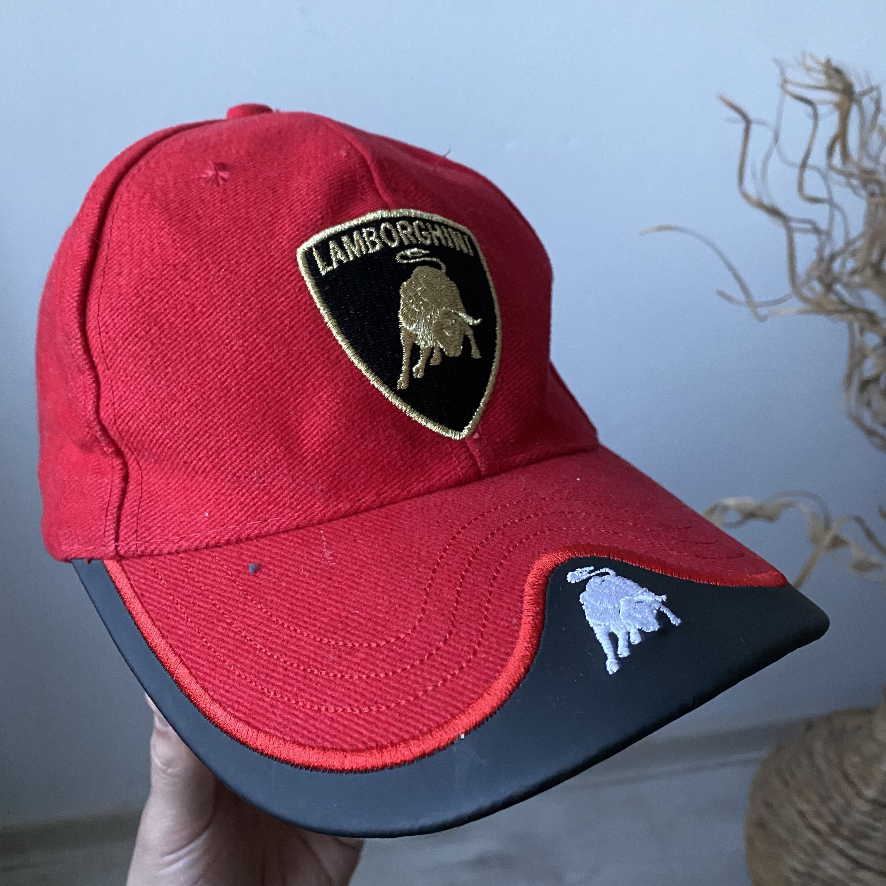 Ferrari 🏎️Vintage F1 Racing Lamborghini Cap Center logo Y2K Ferrari Size ONE SIZE - 1 Thumbnail