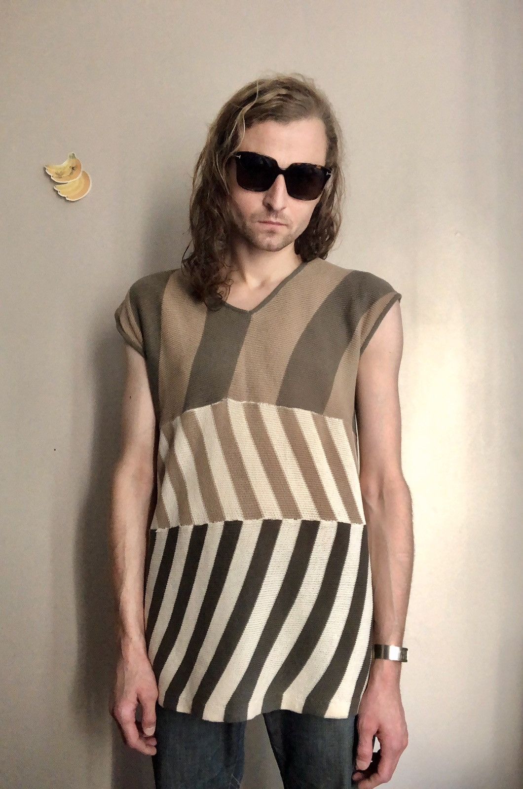 Homme Plisse Issey Miyake Issey Miyake Rare 1970’s Circular Knit Pullover Size US M / EU 48-50 / 2 - 3 Thumbnail