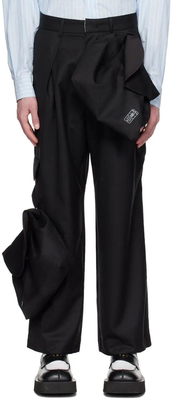Ader Error Ader Error PINSTRIPED WOOL CARGO PANTS Size US 32 / EU 48 - 1 Thumbnail