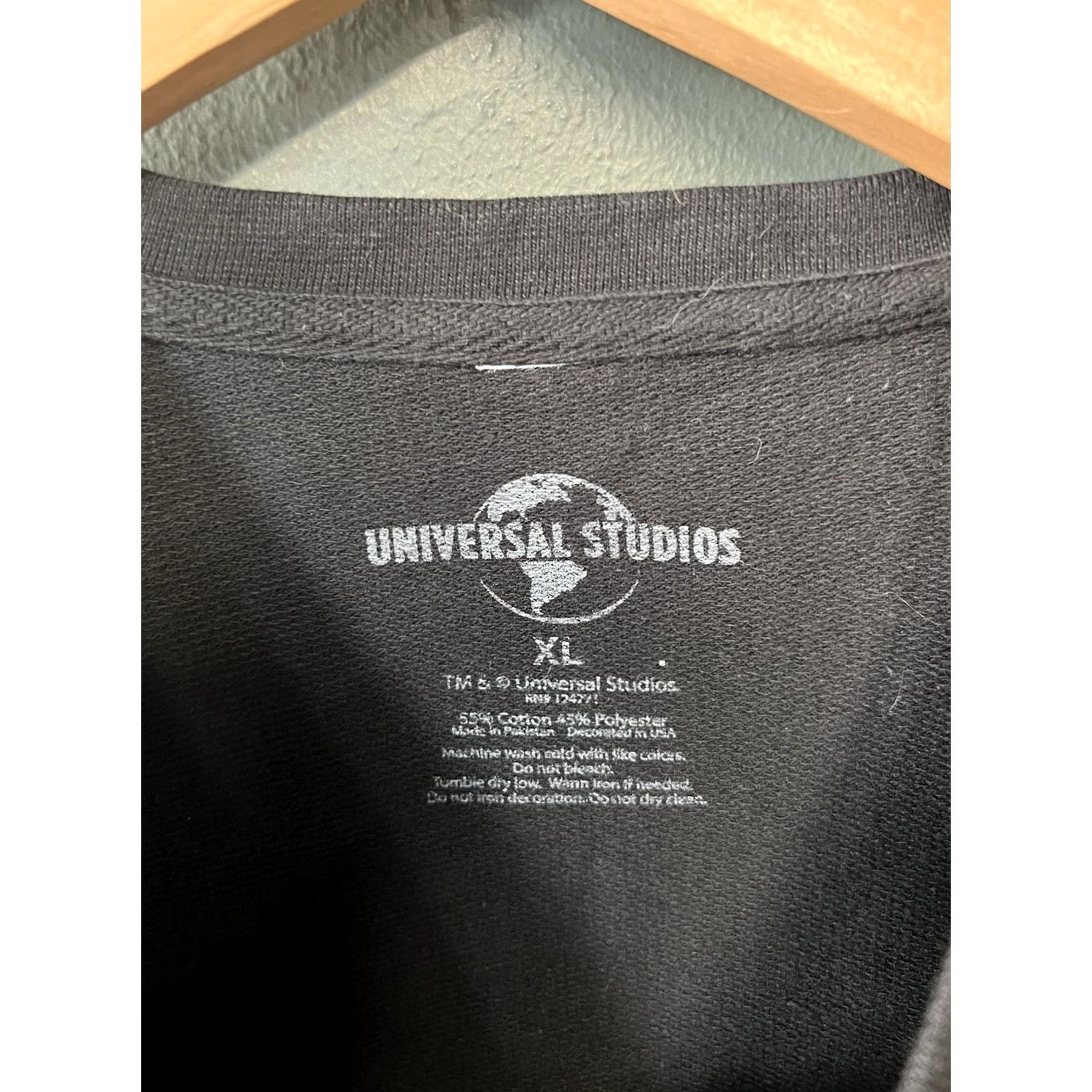 Vintage Universal Studios Womens Black Graphic Pullover Sweatshirt XL Size XL / US 12-14 / IT 48-50 - 3 Thumbnail