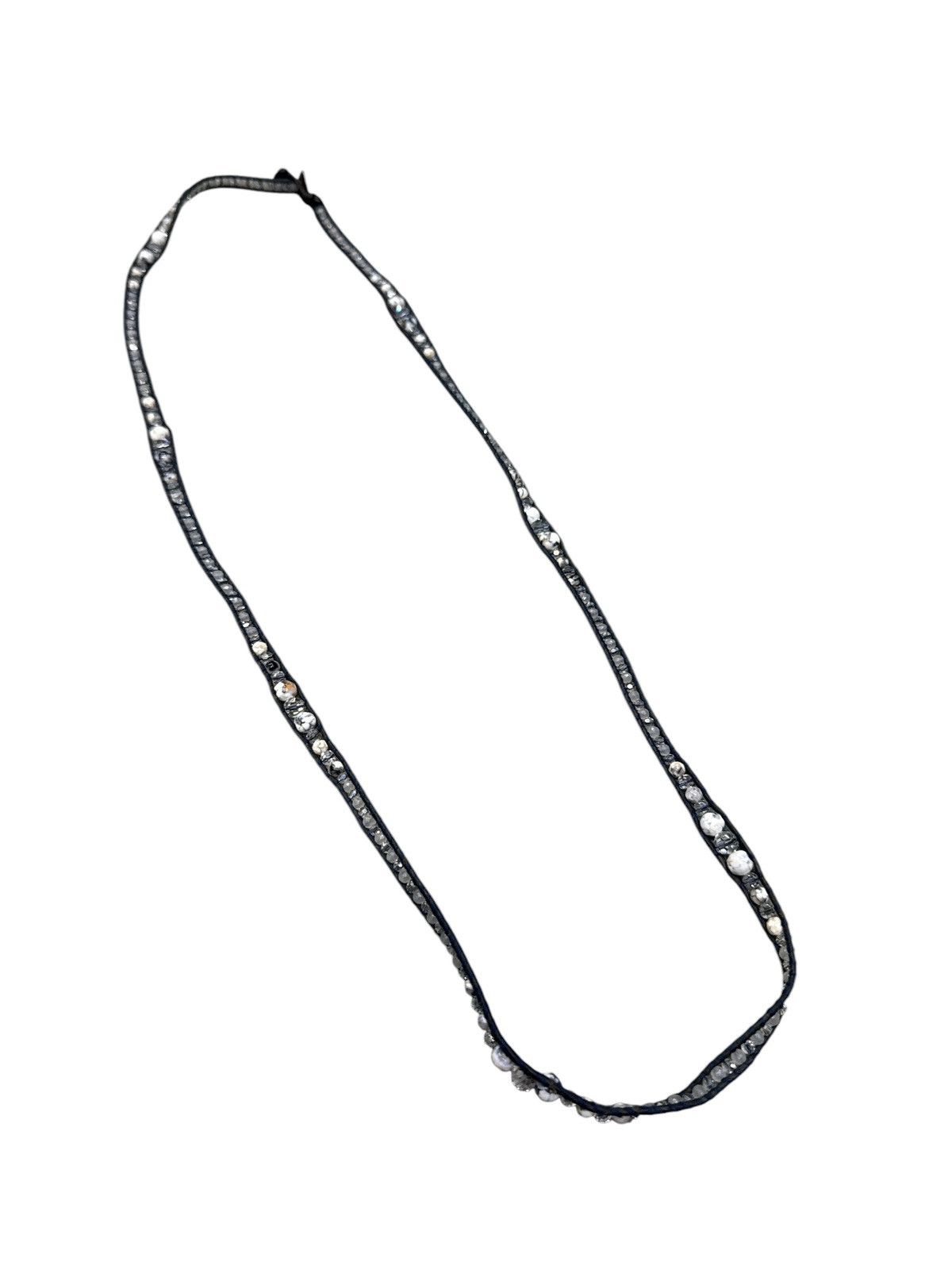 Chan Luu CHAN LUU CRYSTAL CLEAR BEADED LEATHER BRACELET .925 SILVER Size ONE SIZE - 2 Thumbnail