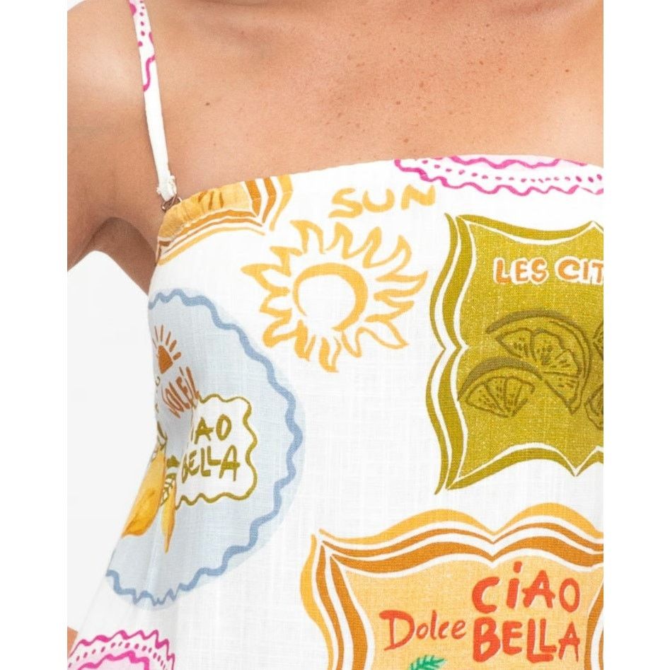Anthropologie Paper Heart x Anthropologie Citron Soleil Coastal Midi Dress Size XS / US 0-2 / IT 36-38 - 3 Thumbnail