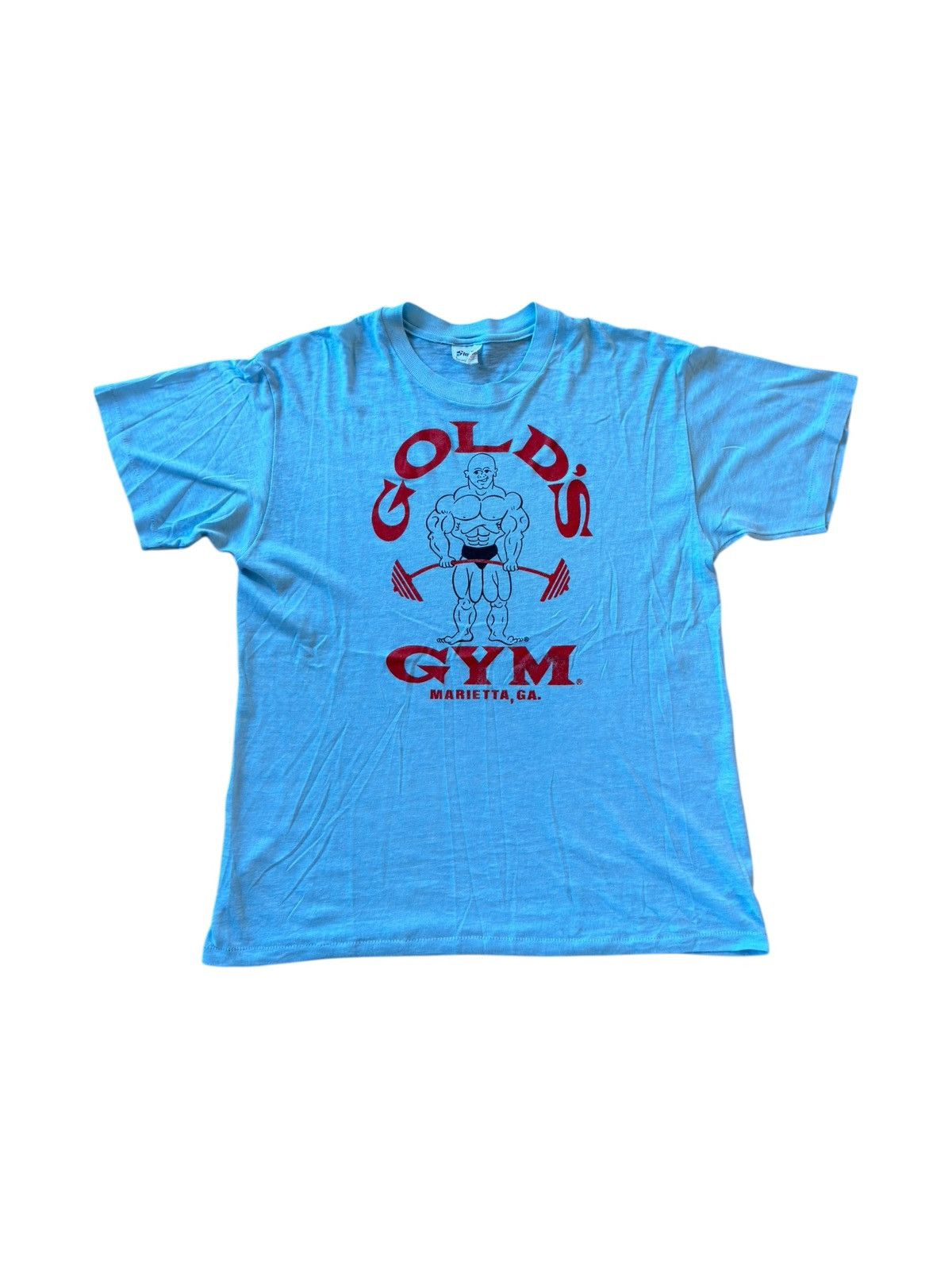 *RARE* GOLD’S GYM VINTAGE 80s 50/50 BODYBUILDING T-SHIRT