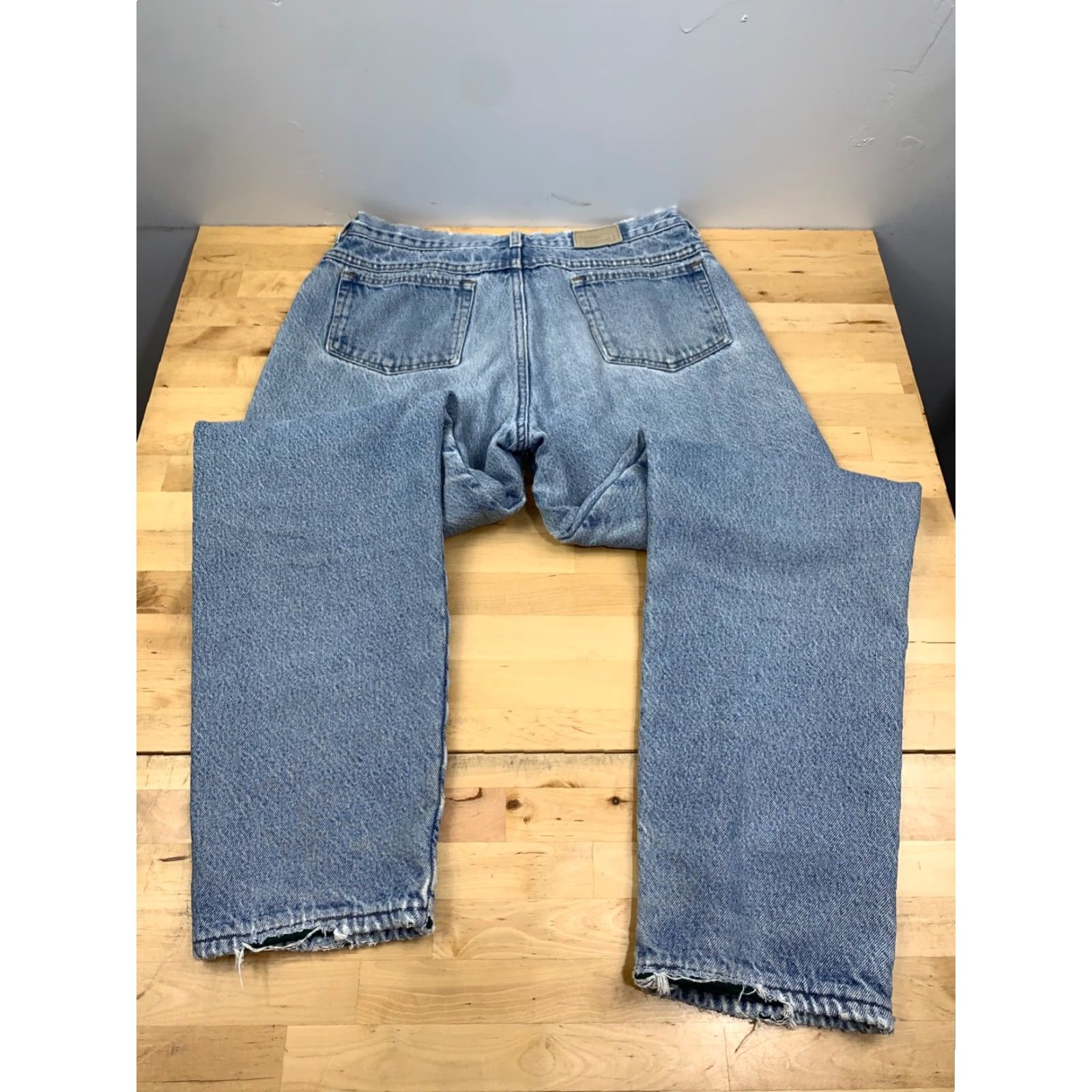 Vintage VINTAGE L.L. Bean Denim Jeans Mens 32x30 Blue Straight 90s Nature USA Lined Jeans Regular 30in Inseam Men Size US 32 / EU 48 - 5 Thumbnail