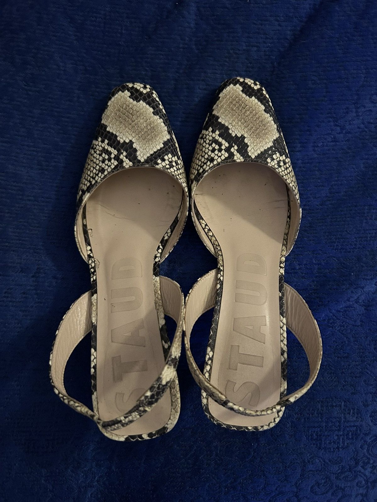 Staud Staud snake skin open back kitten herks Size US 7 / IT 37 - 2 Thumbnail