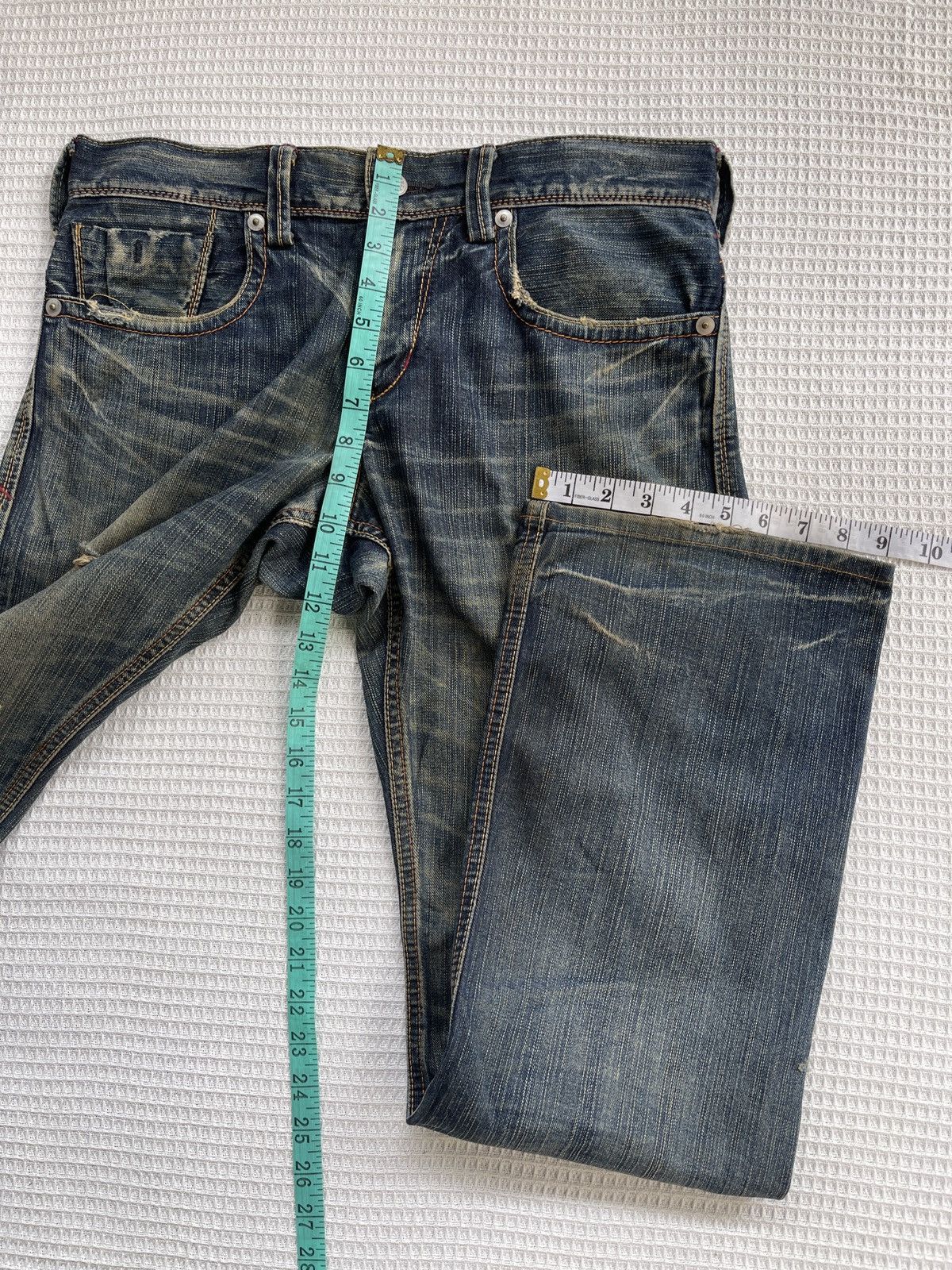 Japanese Brand RARE🔥 LIBERTO Distressed Denime Jeans Size US 35 - 15 Thumbnail