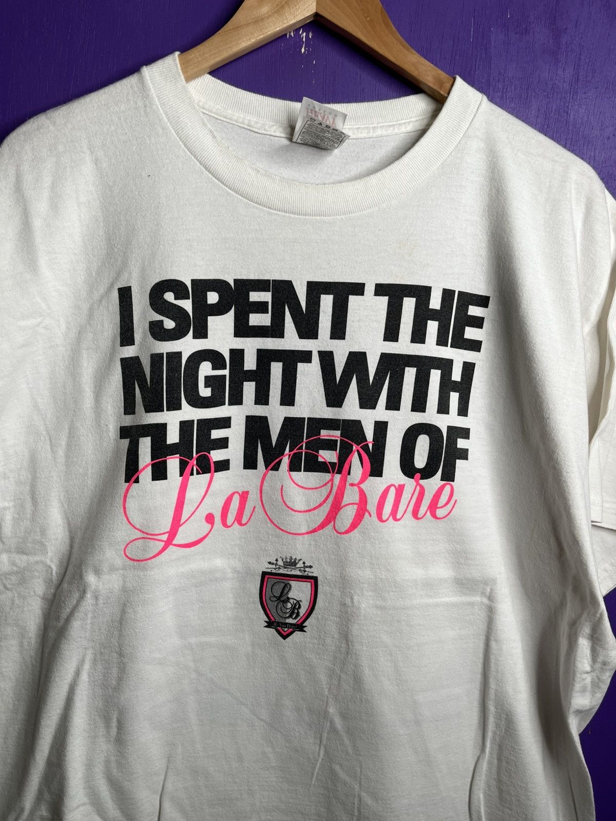 Vintage Vintage 90s I spent the night with the men of La bare tee Size US XL / EU 56 / 4 - 3 Thumbnail