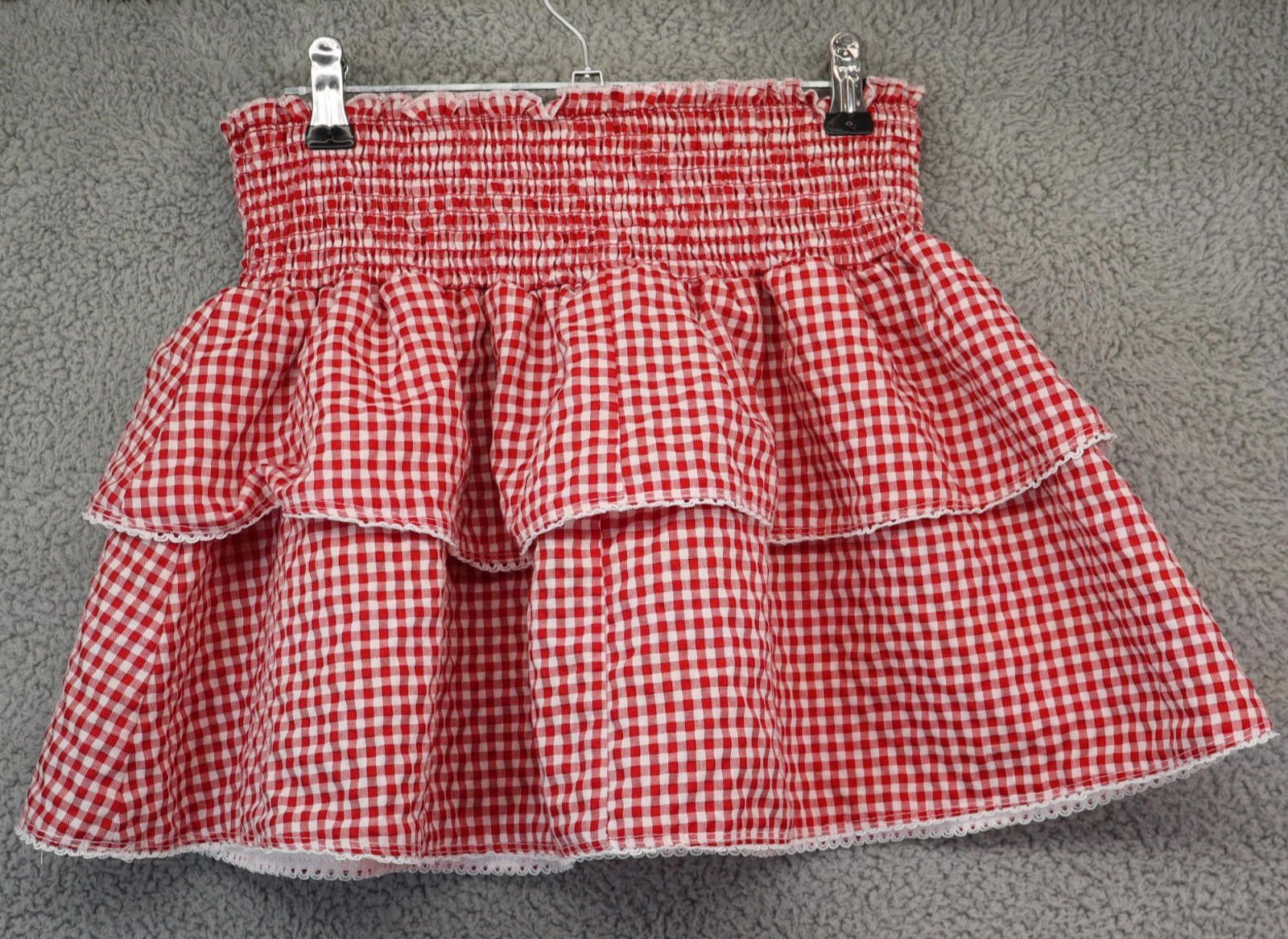 Plus One Clothing One Clothing Skirt Medium Red Plaid Y2K Mini School plaid Size 32" / US 10 / IT 46 - 4 Thumbnail