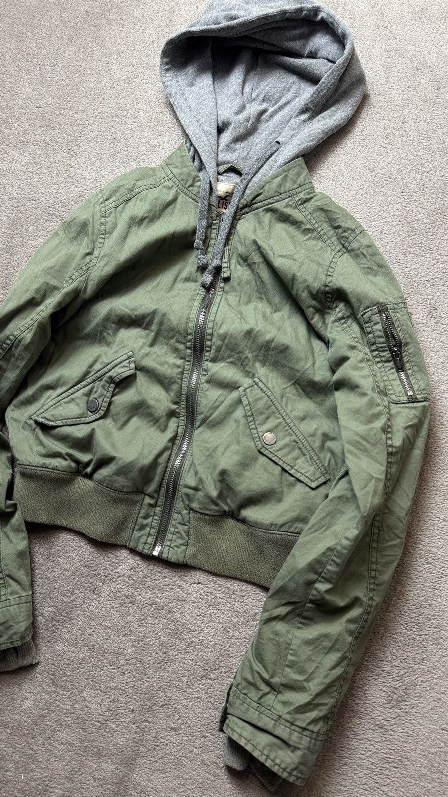 Japanese Brand Hollister Zip Hood Bomber Jacket LGB miss sixty kapital Size S / US 4 / IT 40 - 3 Thumbnail