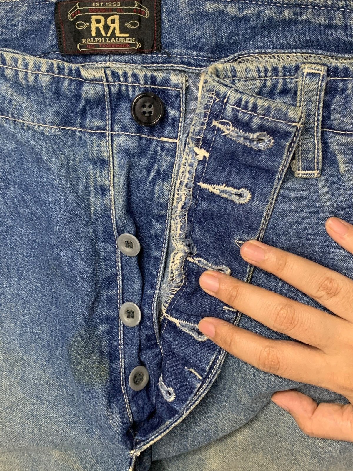 RRL Ralph Lauren Vintage USA RRL Ralph Lauren Mud Wash Baggy Cargo Jeans Size US 38 / EU 54 - 3 Thumbnail