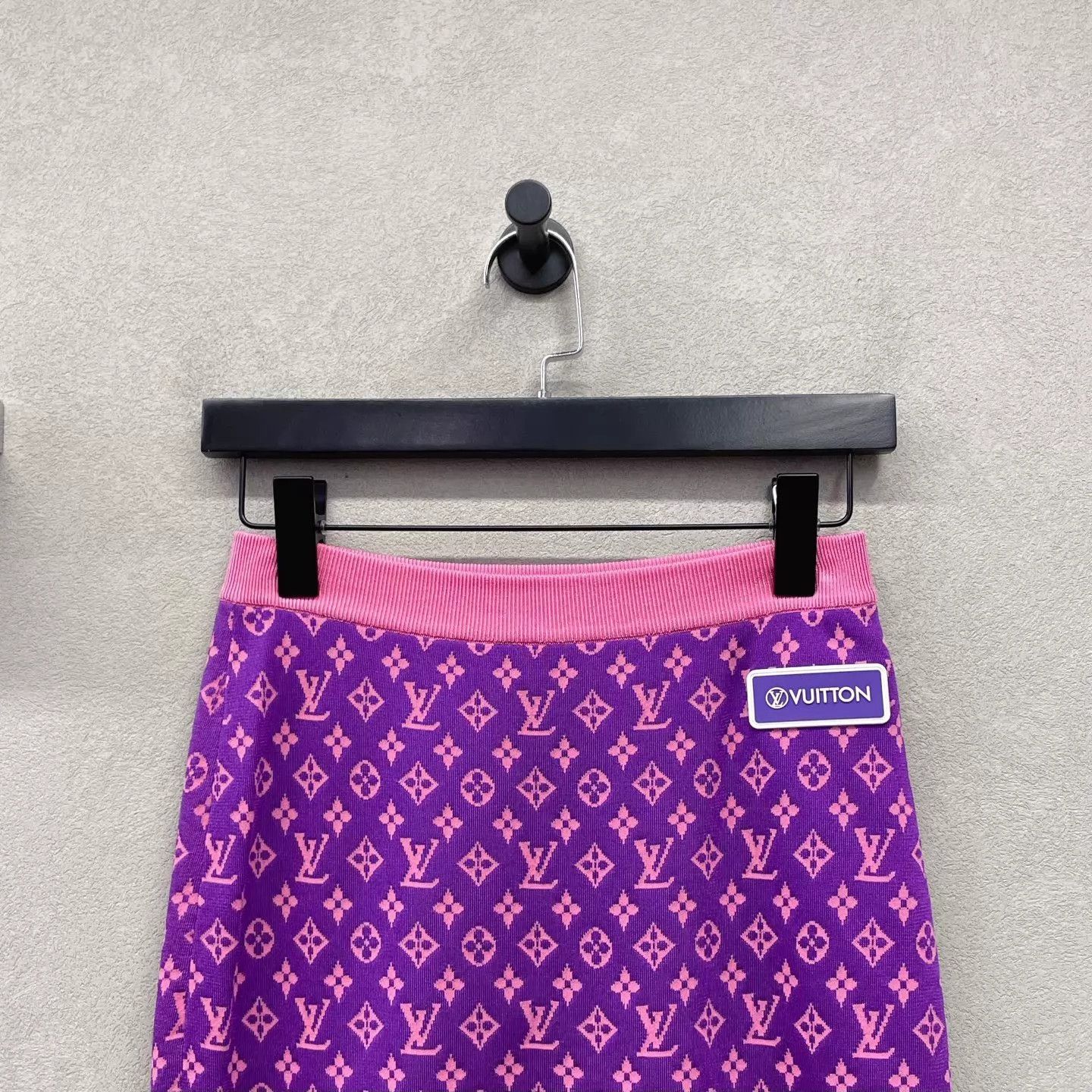 Louis Vuitton LV Women's Purple Jacquard Straight Skirt S Size 26" / US 2 / IT 38 - 4 Thumbnail