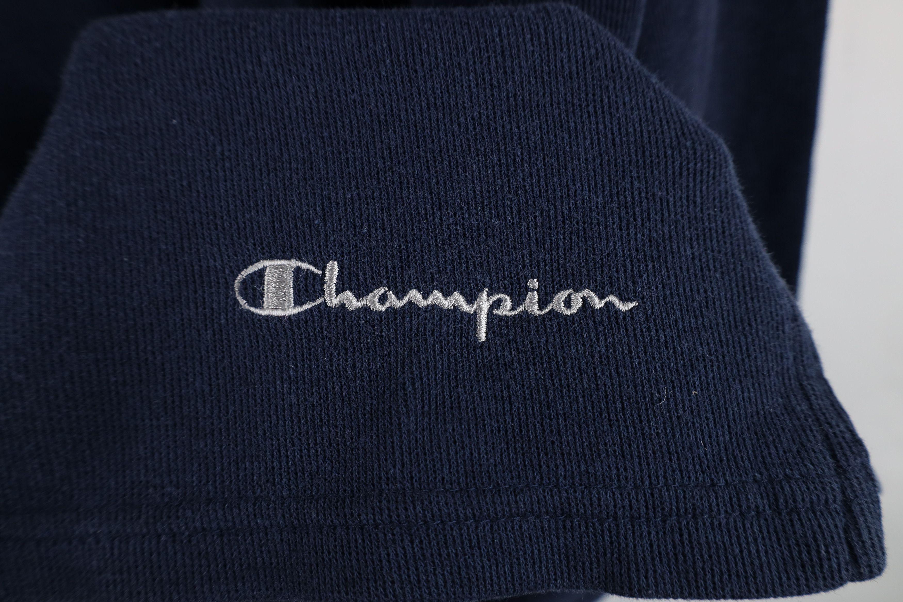 Champion × Vintage Vintage 90s Champion Ribbed Football Jersey T-Shirt Blue Size US L / EU 52-54 / 3 - 4 Thumbnail