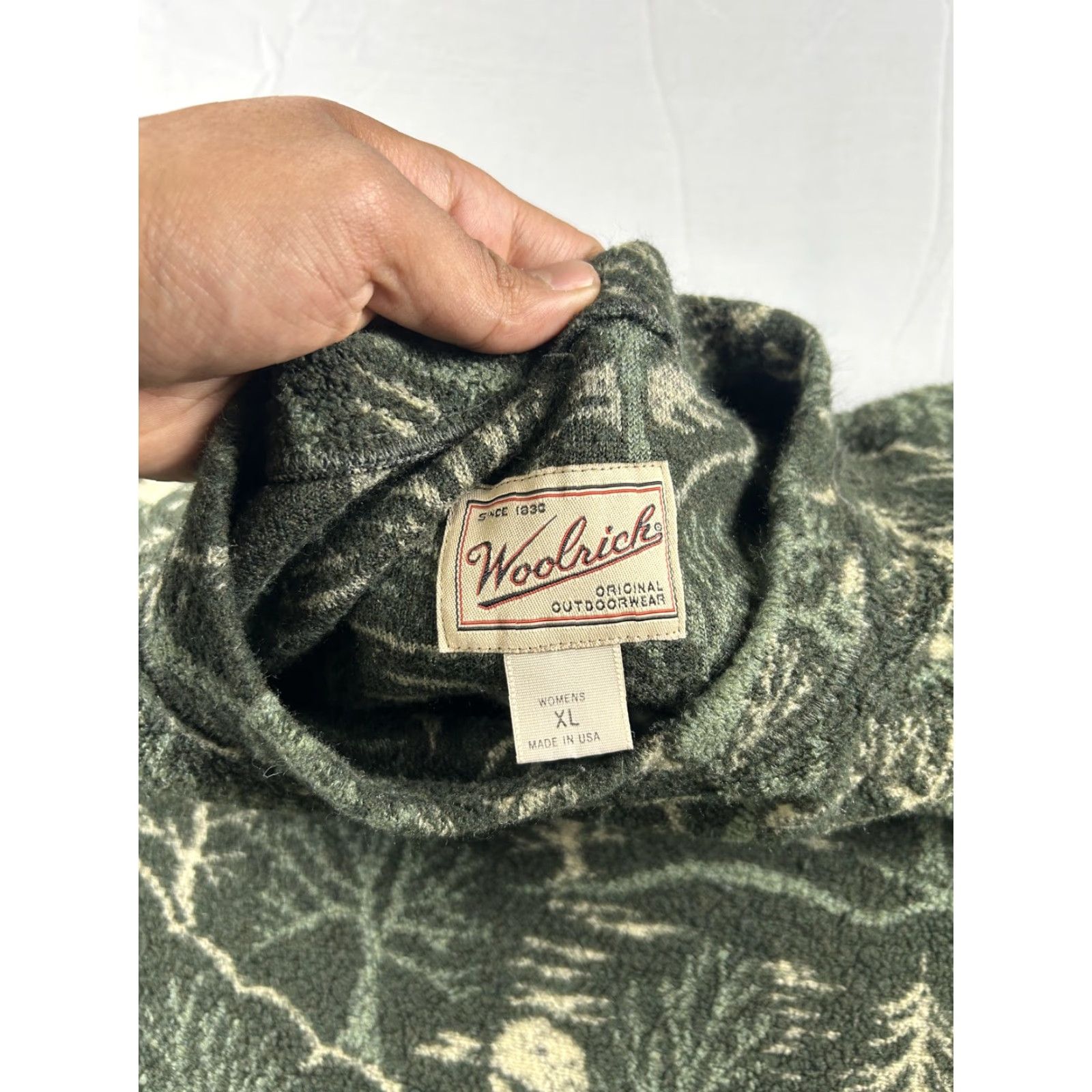 Vintage VINTAGE Woolrich Sweater Womens XL Green Forest 3/4 Sleeve Fleece Pullover USA Size XL / US 12-14 / IT 48-50 - 3 Thumbnail