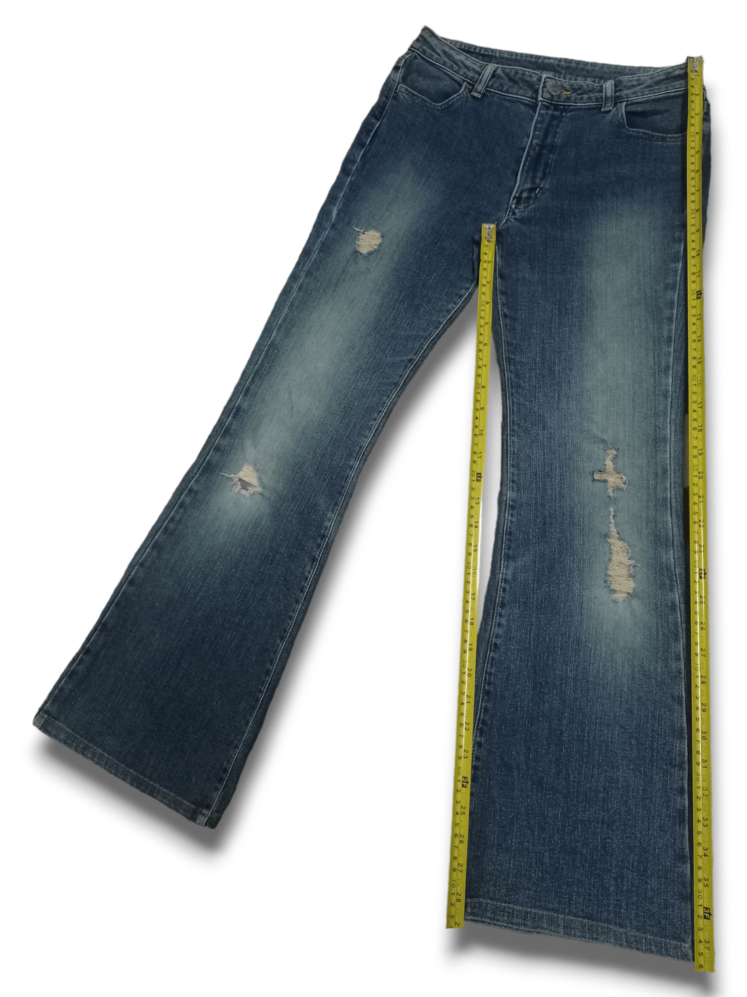 Japanese Brand Vintage Japanese Brand Distressed Bootcut Flare Jeans Size US 28 / EU 44 - 10 Thumbnail
