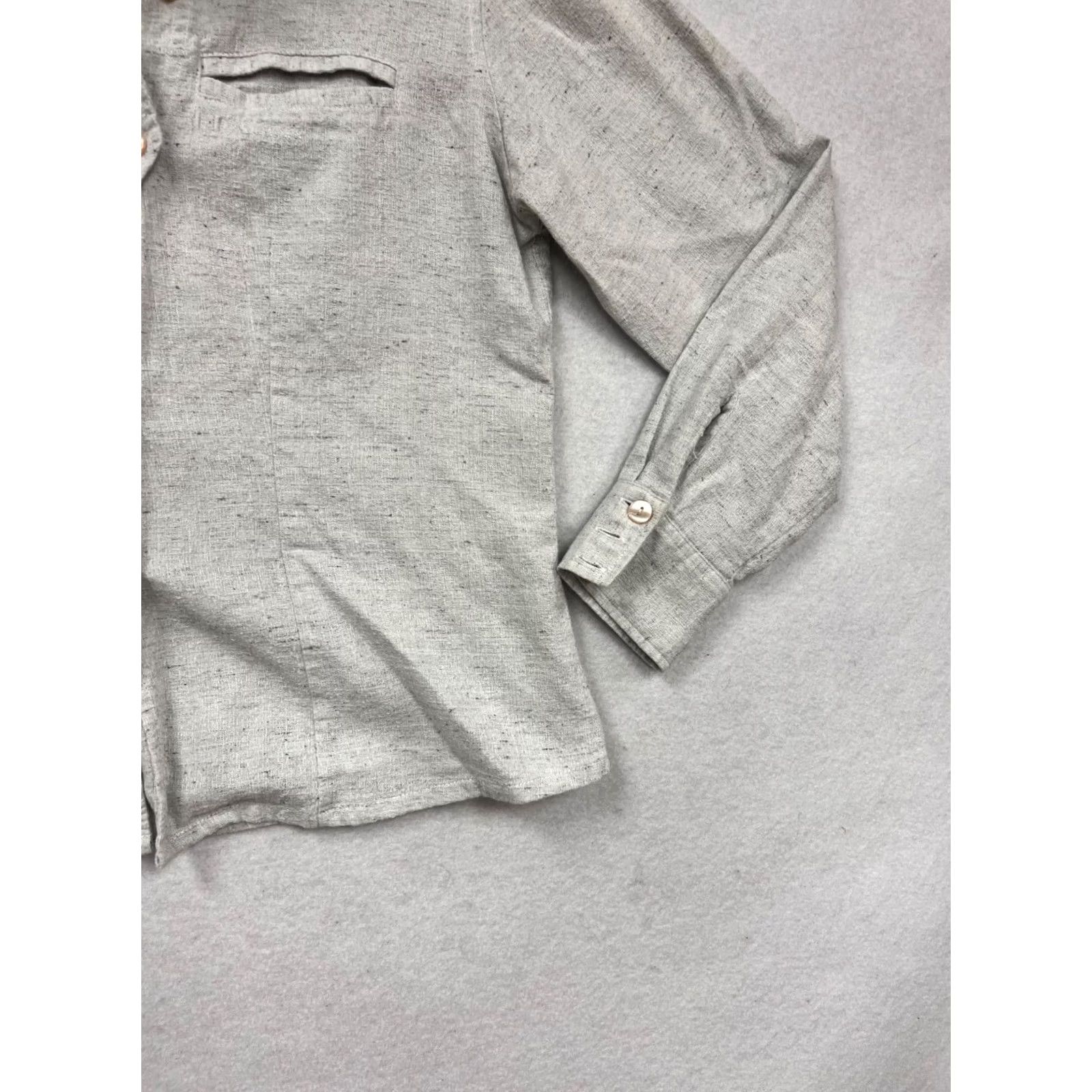 Dale Of Norway Oda Of Norway Blouse Shirt S Gray Women Long Sleeve Button-Up Casual Linen Regular Fit" Size S / US 4 / IT 40 - 7 Thumbnail