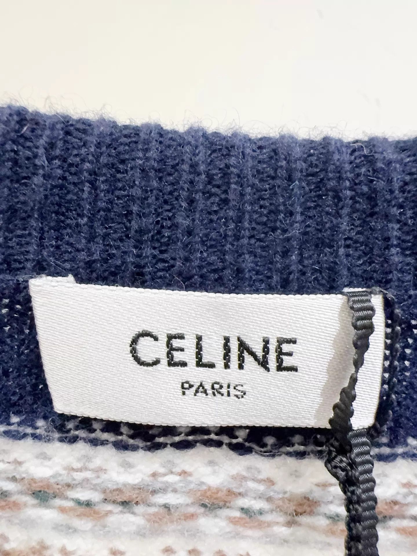 Celine Celine 25 Spring Fair Isle Gold Button Cardigan S NEW W/Tag Size S / US 4 / IT 40 - 2 Thumbnail