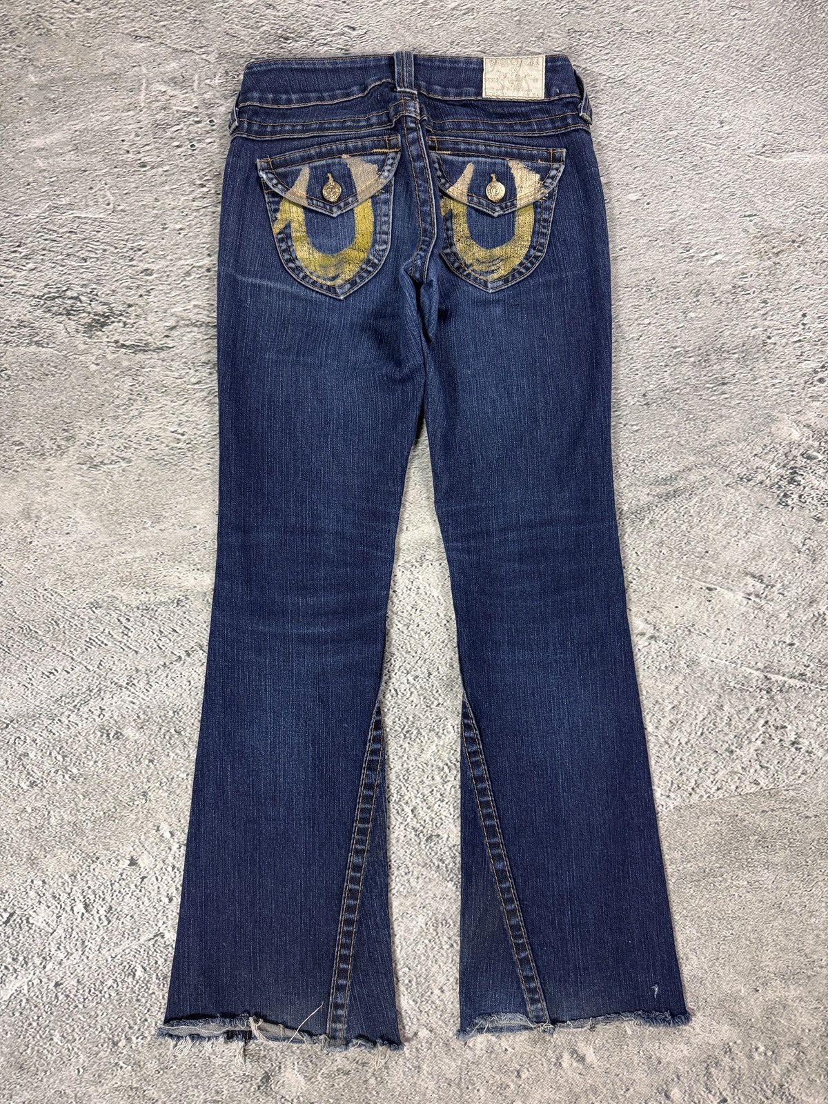 True Religion True Religion jeans flared blue Gold painted Size 26" / US 2 / IT 38 - 1 Thumbnail