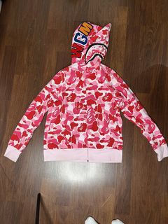 BIG ABC CAMO CROPPED FULL ZIP HOODIE LADIES