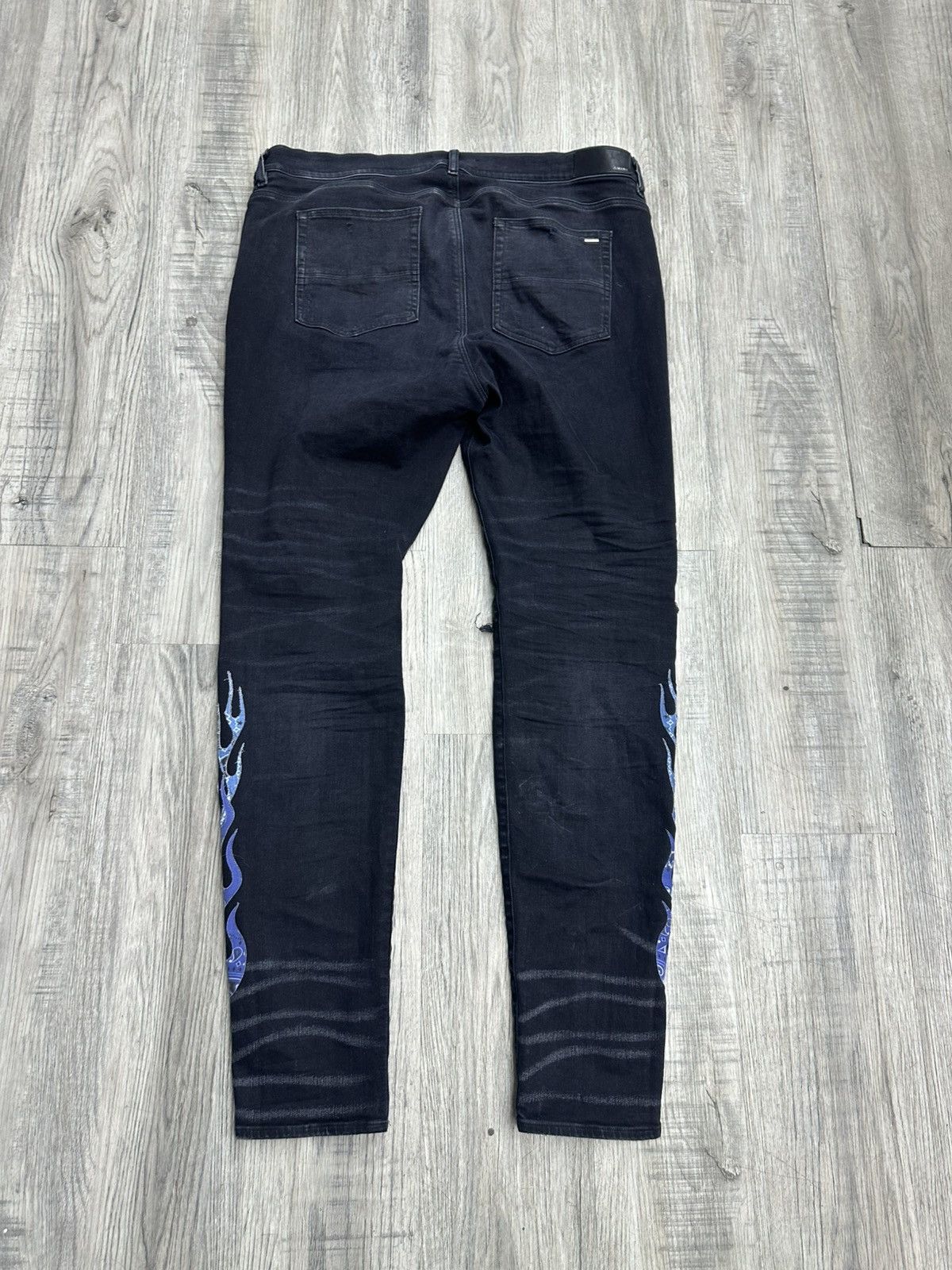 Amiri Amiri Bandana Flame Jeans - Aged Black/Blue Size US 40 / EU 56 - 2 Thumbnail