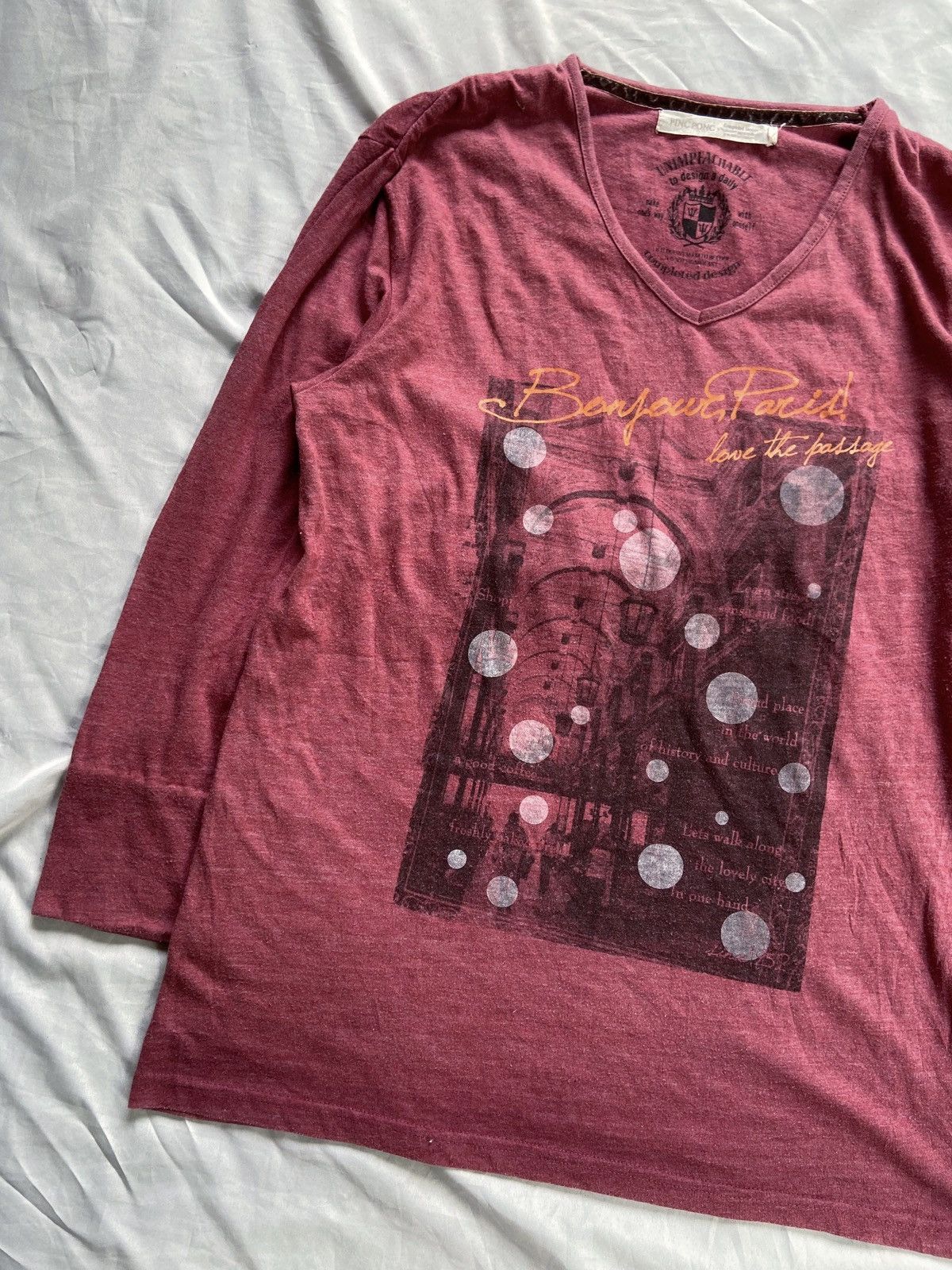 Beauty Beast × Hysteric Glamour × Japanese Brand BONJOUR PARIS! LOVE THE PASSAGE LONG SLEEVE Size US L / EU 52-54 / 3 - 3 Thumbnail