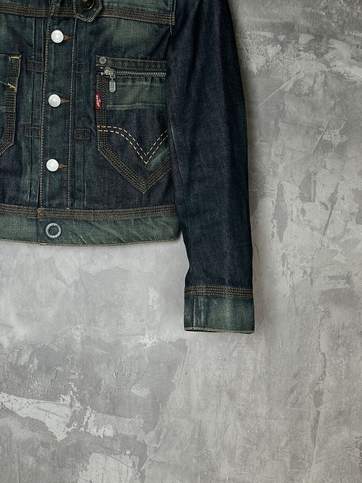 Japanese Brand × Levi's Vintage Levis Japanese Brand 90s Diesel Style Denim jacket Size S / US 4 / IT 40 - 6 Thumbnail