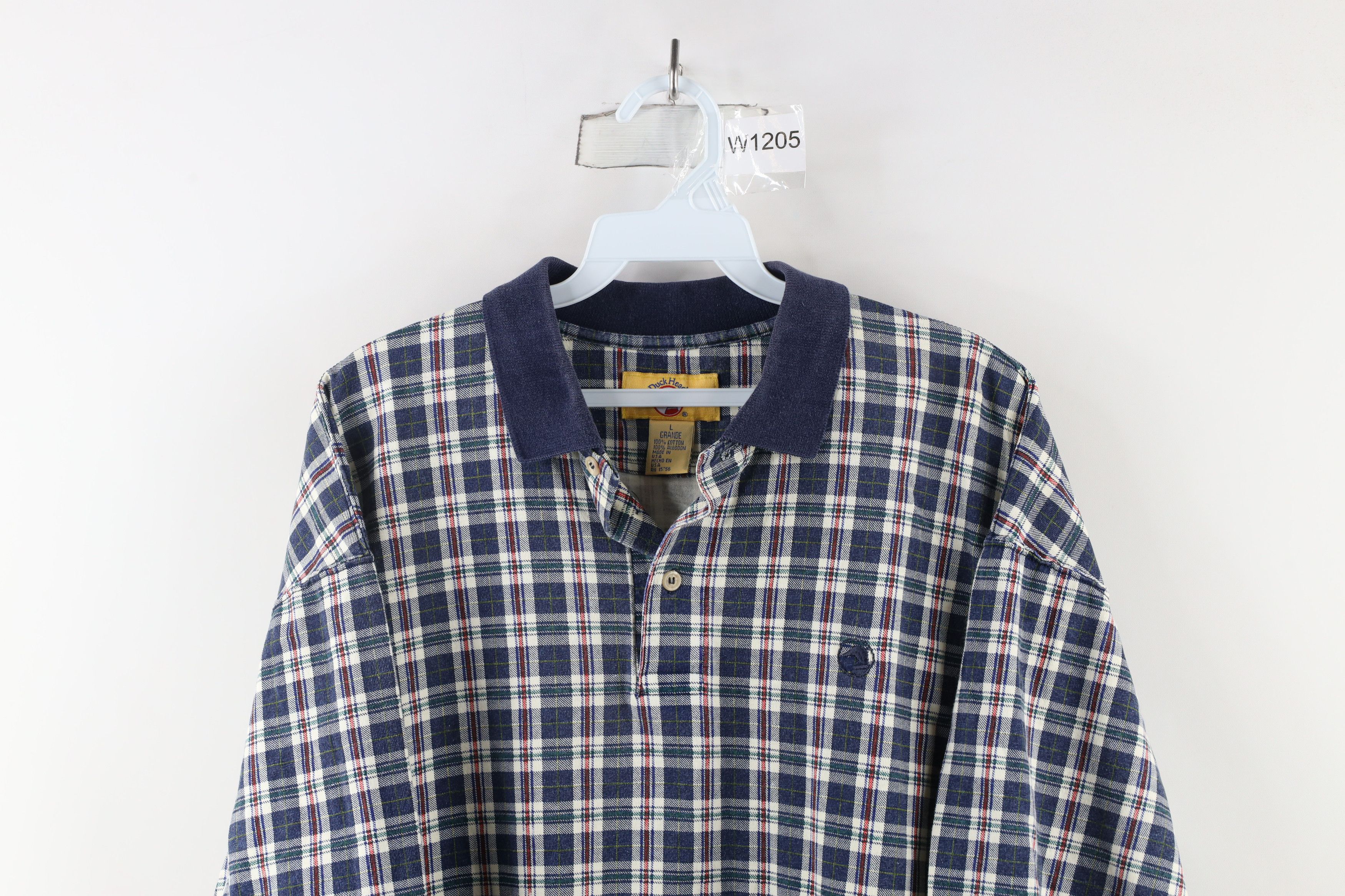 Vintage Vintage 90s Duck Head Rainbow Plaid Collared Polo Shirt USA Size US L / EU 52-54 / 3 - 2 Thumbnail