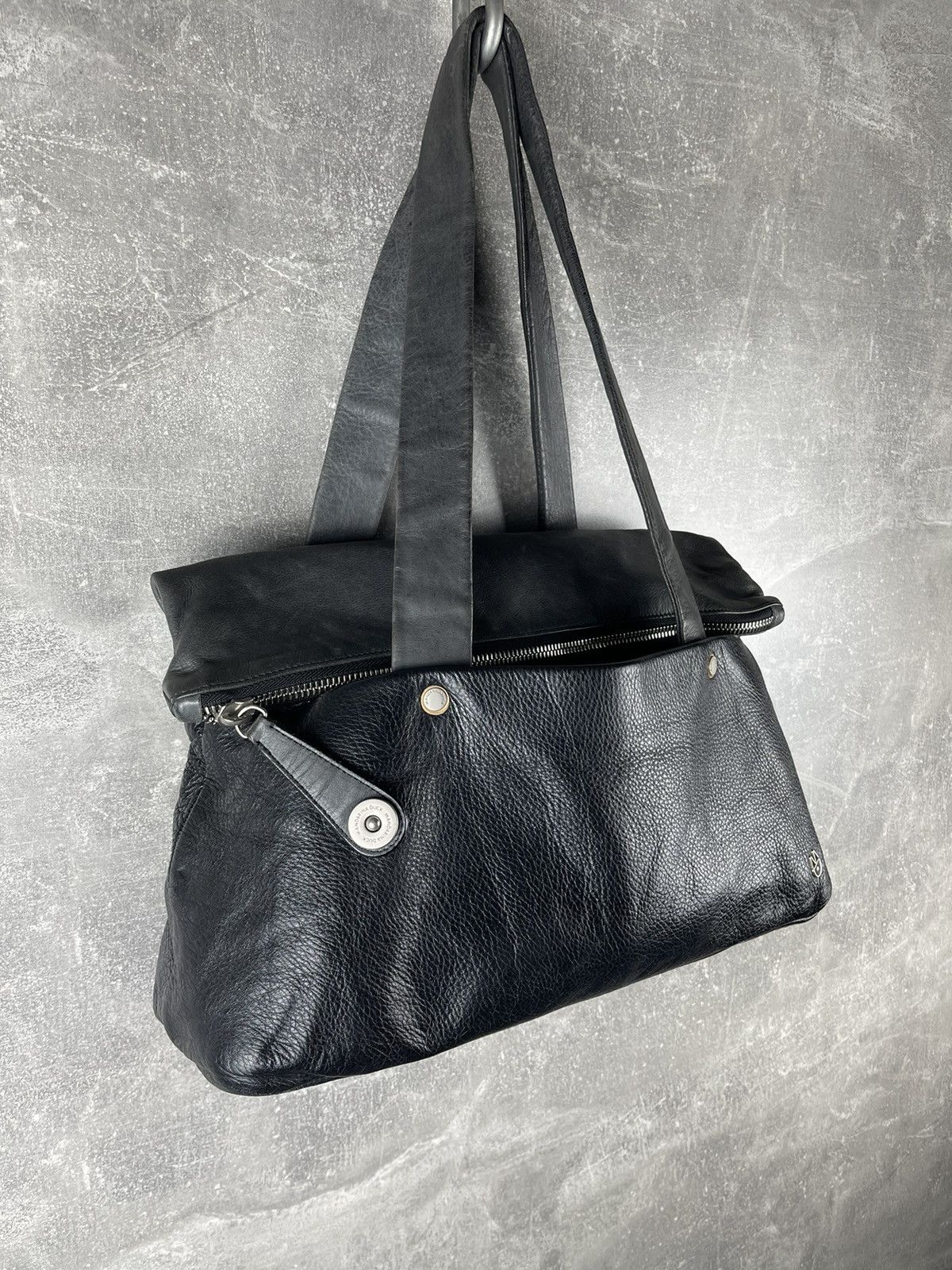 Mandarina Duck Mandarina Duck Leather Tote Shoulder Bag 2000s Black Size ONE SIZE - 1 Thumbnail