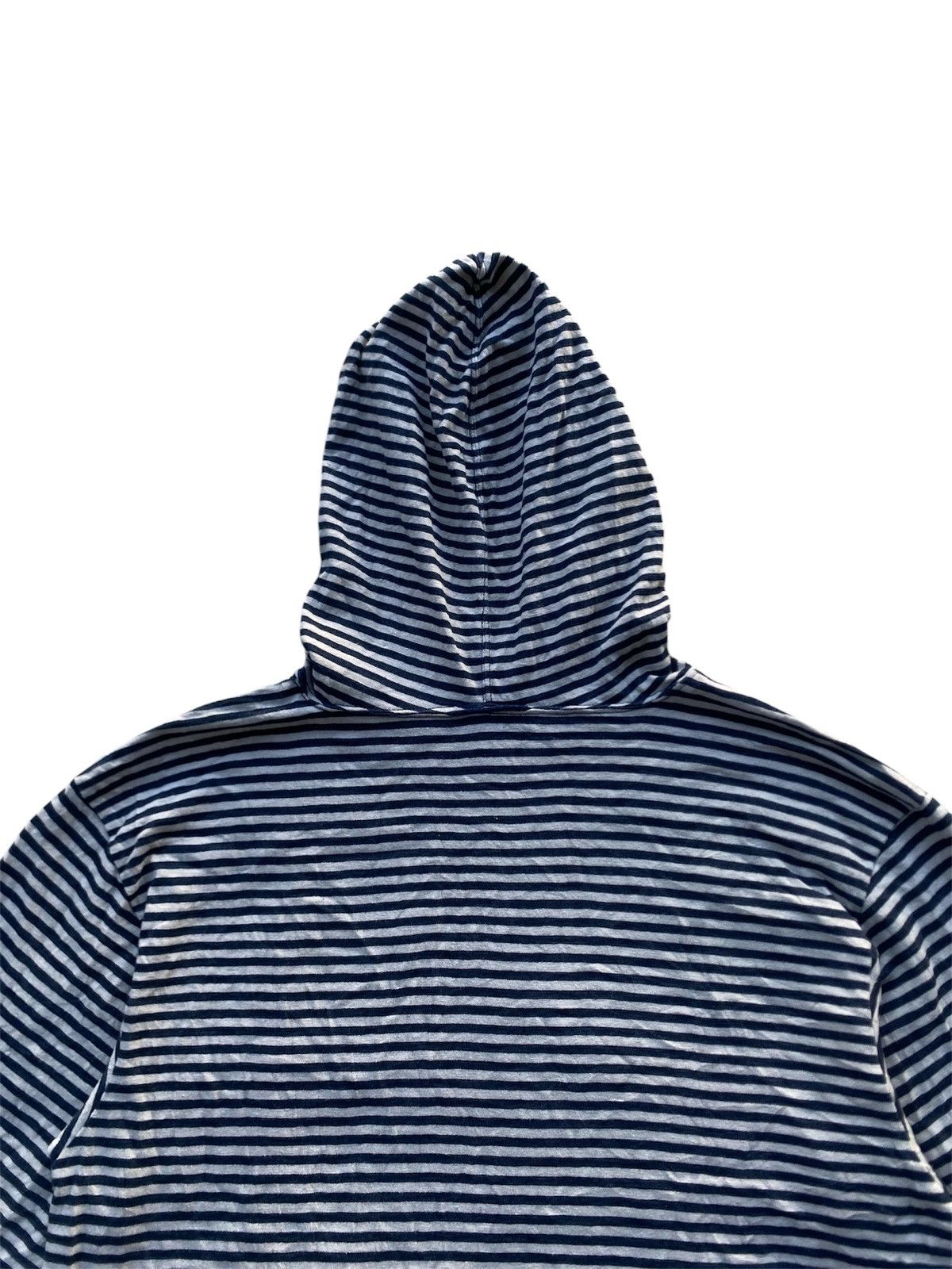 45rpm 45RPM Indigo Striped Hoodie Made in Japan Navy White Border Size US S / EU 44-46 / 1 - 11 Thumbnail
