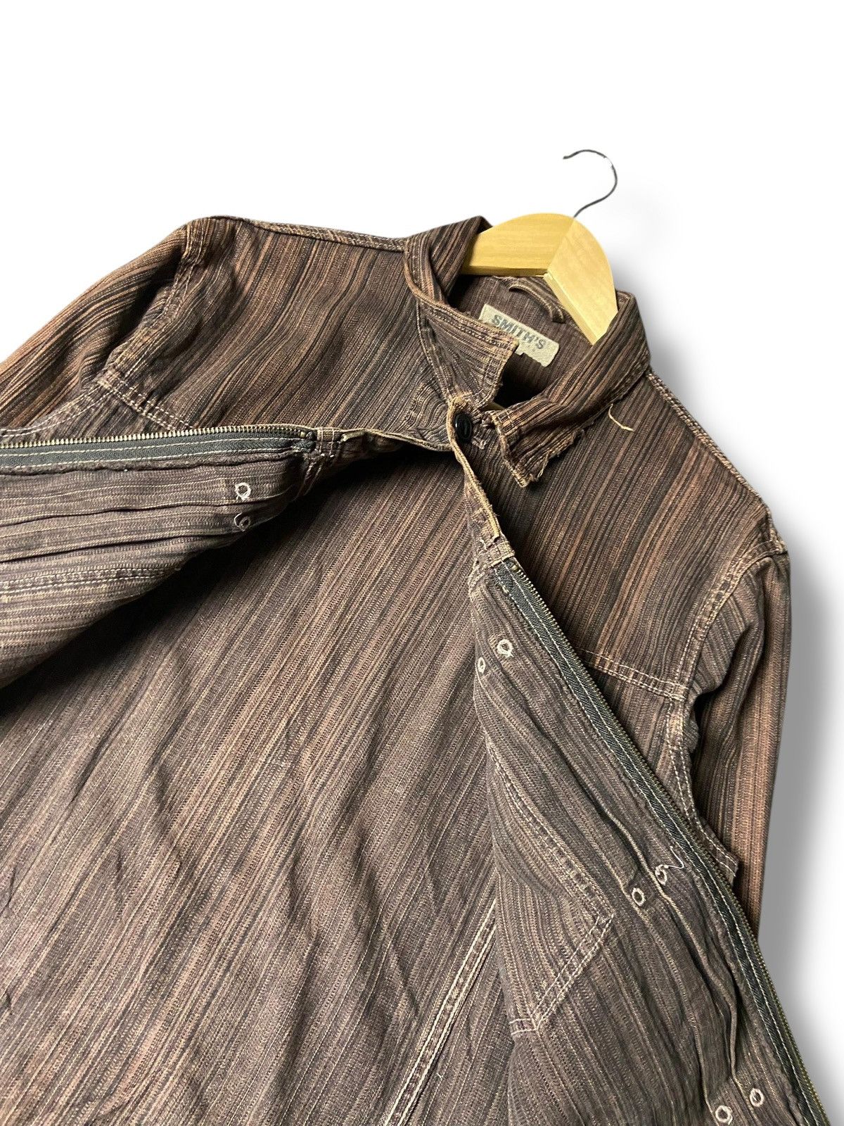 Japanese Brand SMITH’S American Denim Jacket with Stripe Pattern (155) Size US L / EU 52-54 / 3 - 5 Thumbnail