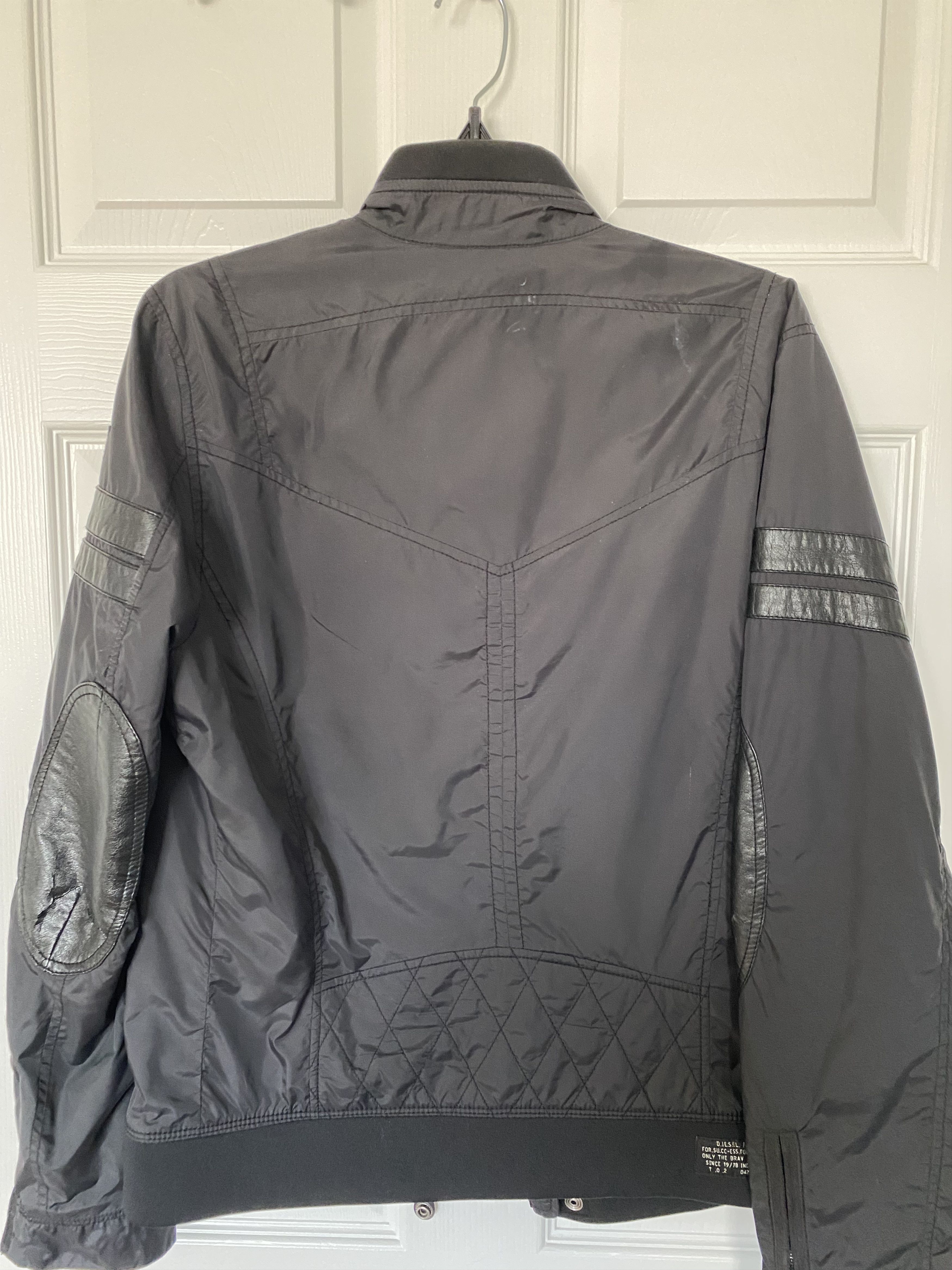 Diesel Diesel Co. Industry Nylon Moto Bomber - Leather-Trimmed Size US M / EU 48-50 / 2 - 2 Thumbnail