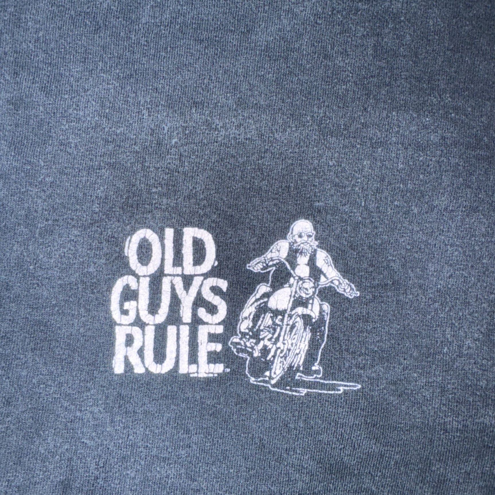 Vintage Old Guys Rule T-Shirt Long Sleeve Motorcycle Black 2XL Mens 25X29 Y2K Size US XXL / EU 58 / 5 - 4 Thumbnail