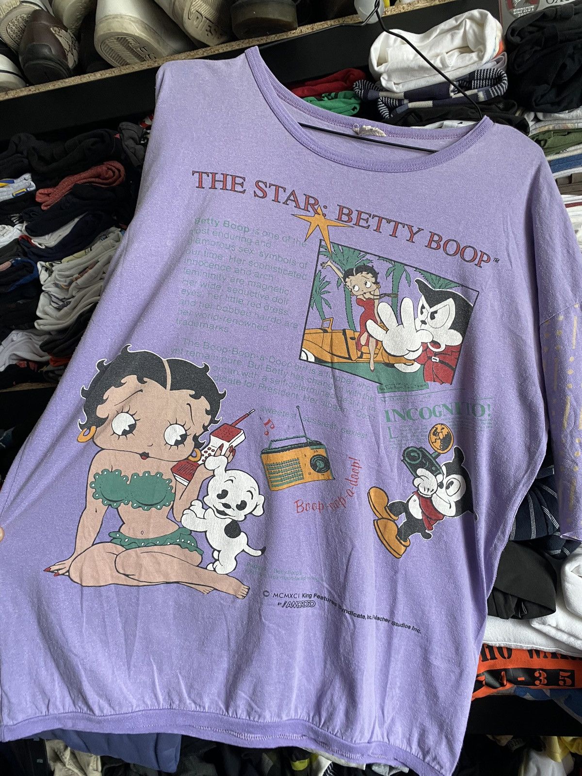 Cartoon Network × Vintage 🔥1991 Betty Boop The Star Incognito OG VNTG Purple Oversized Size US L / EU 52-54 / 3 - 2 Thumbnail
