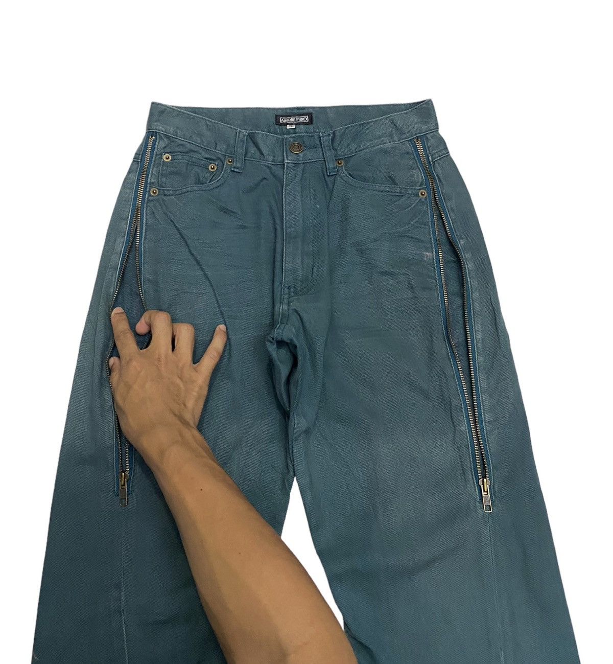 Undercover 🔥FLARE PANTS ZIPPER PUNK STYLE AMORE PURE FLARE PANTS Size US 28 / EU 44 - 10 Thumbnail