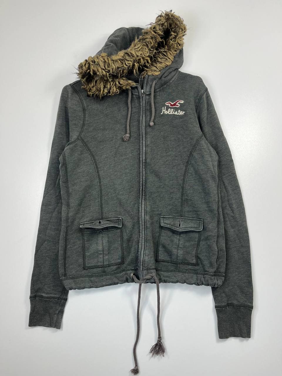 Hollister Hollister California Womens Grey Zip Hoodie Jacket Size L Size L / US 10 / IT 46 - 1 Thumbnail