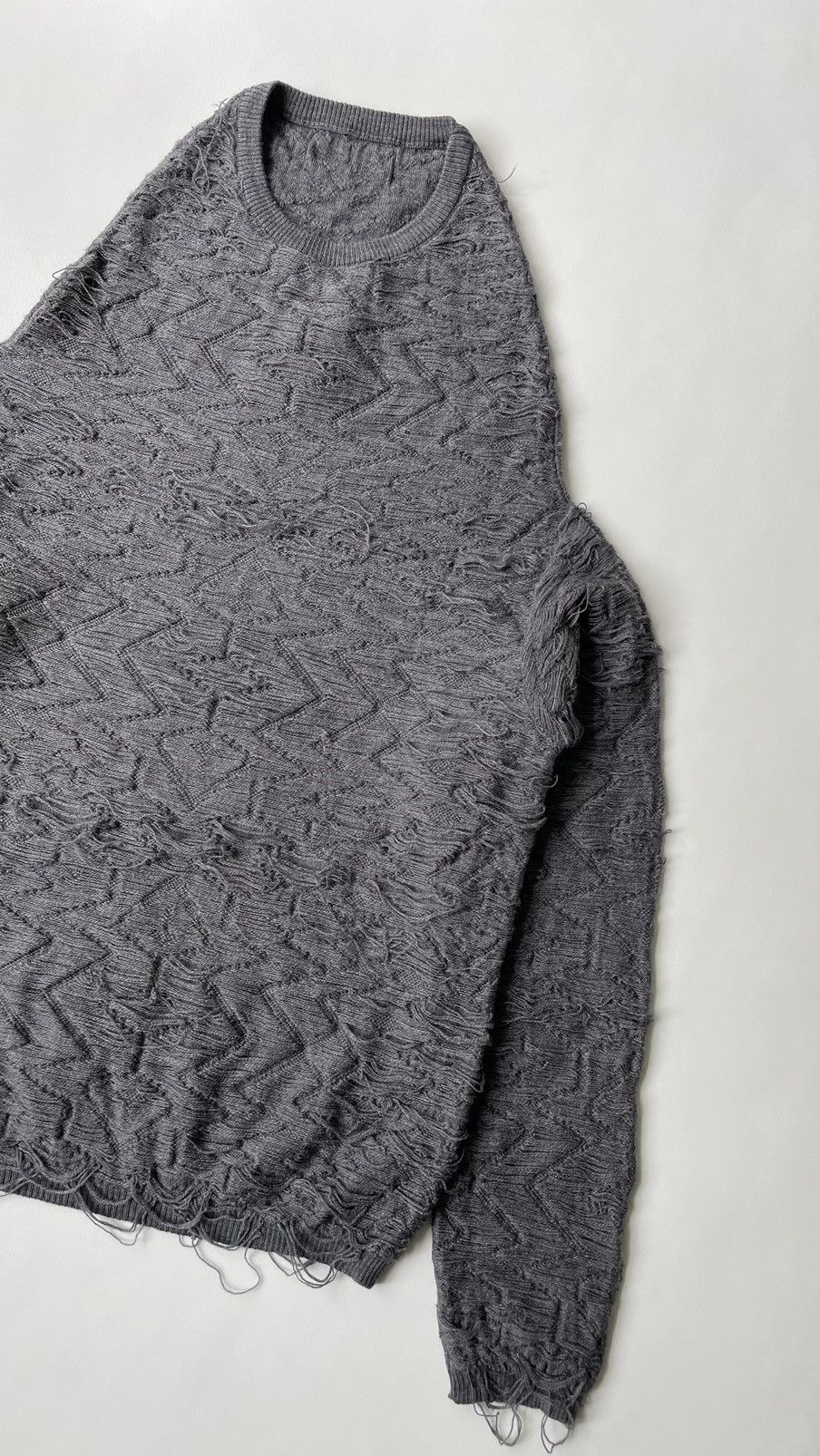 Maison Margiela A/W 10 ‘Destroyed Slouch Neck’ Knit Sweater Size M / US 6-8 / IT 42-44 - 9 Thumbnail