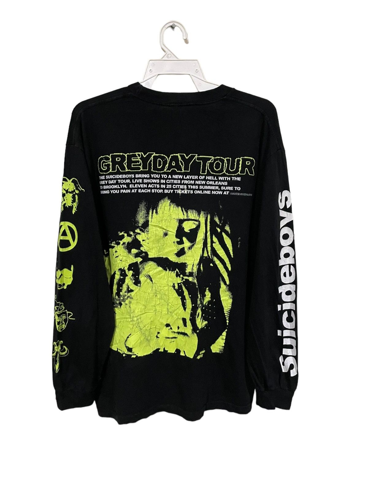 Fuck The Population Vintage Suicideboys Greyday Tour G59 Records Distressed Tee Size US L / EU 52-54 / 3 - 3 Thumbnail