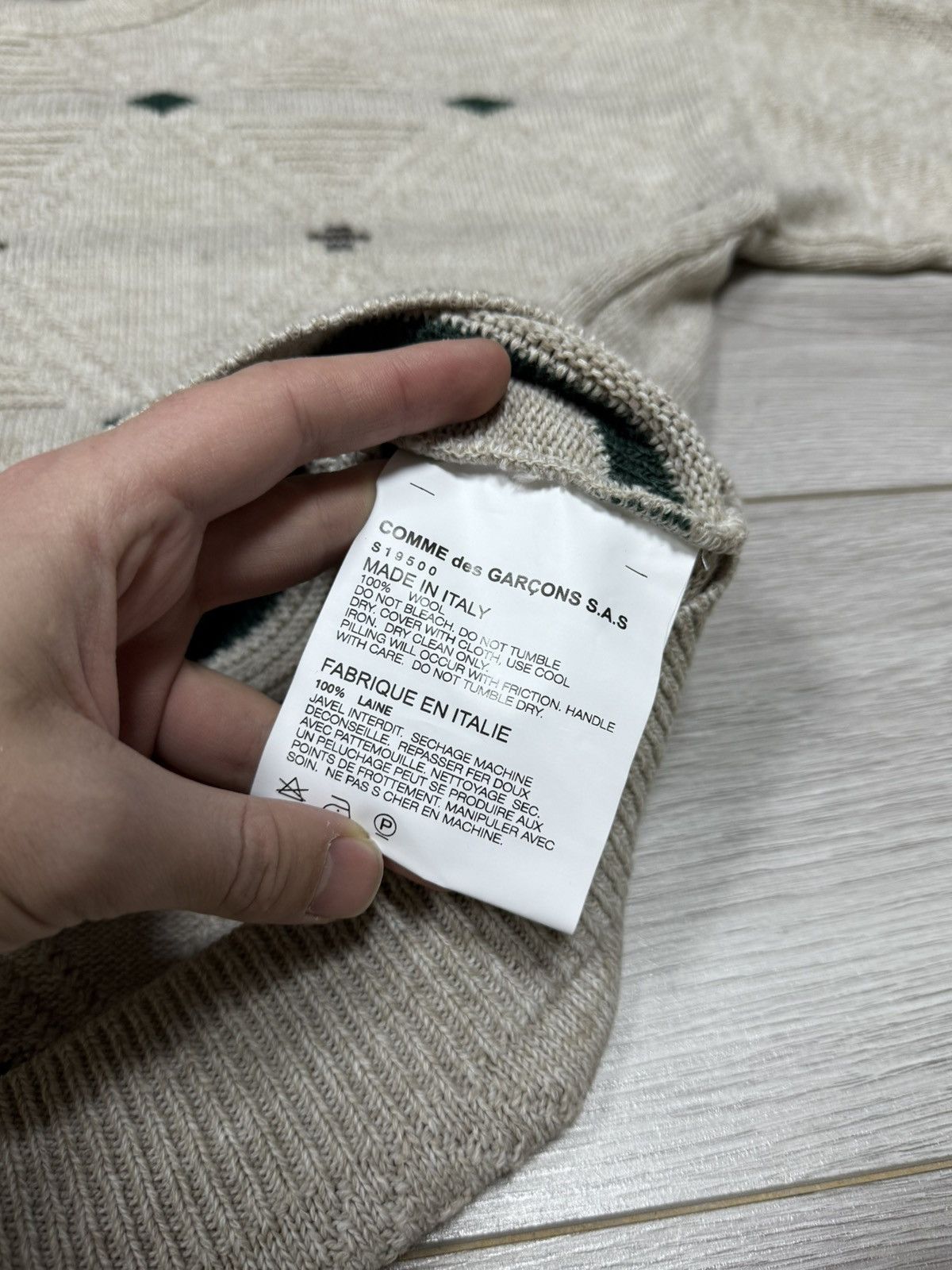 Comme des Garcons SHIRT Comme Des Garçons SHIRT patterns sweater wool Japan Size US XL / EU 56 / 4 - 5 Thumbnail