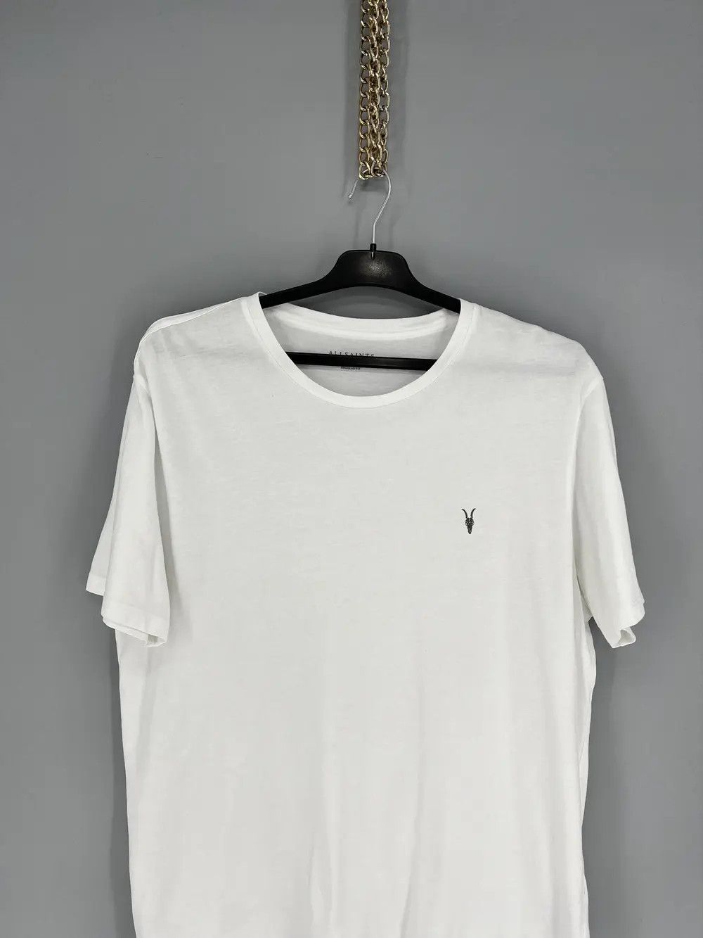 Allsaints Vintage Basic Allsaints Mini Logo Basic Tee Old Money Size US XXL / EU 58 / 5 - 6 Thumbnail