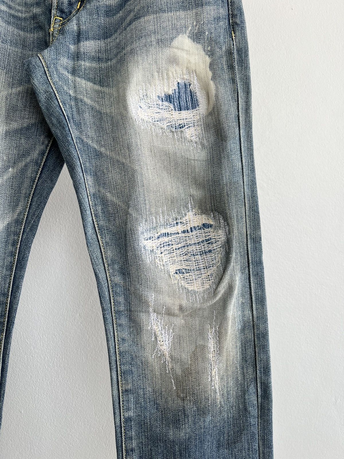 Vintage Thrashed Duras Repair Denim Pants like Number(n)ine Size US 30 / EU 46 - 4 Thumbnail