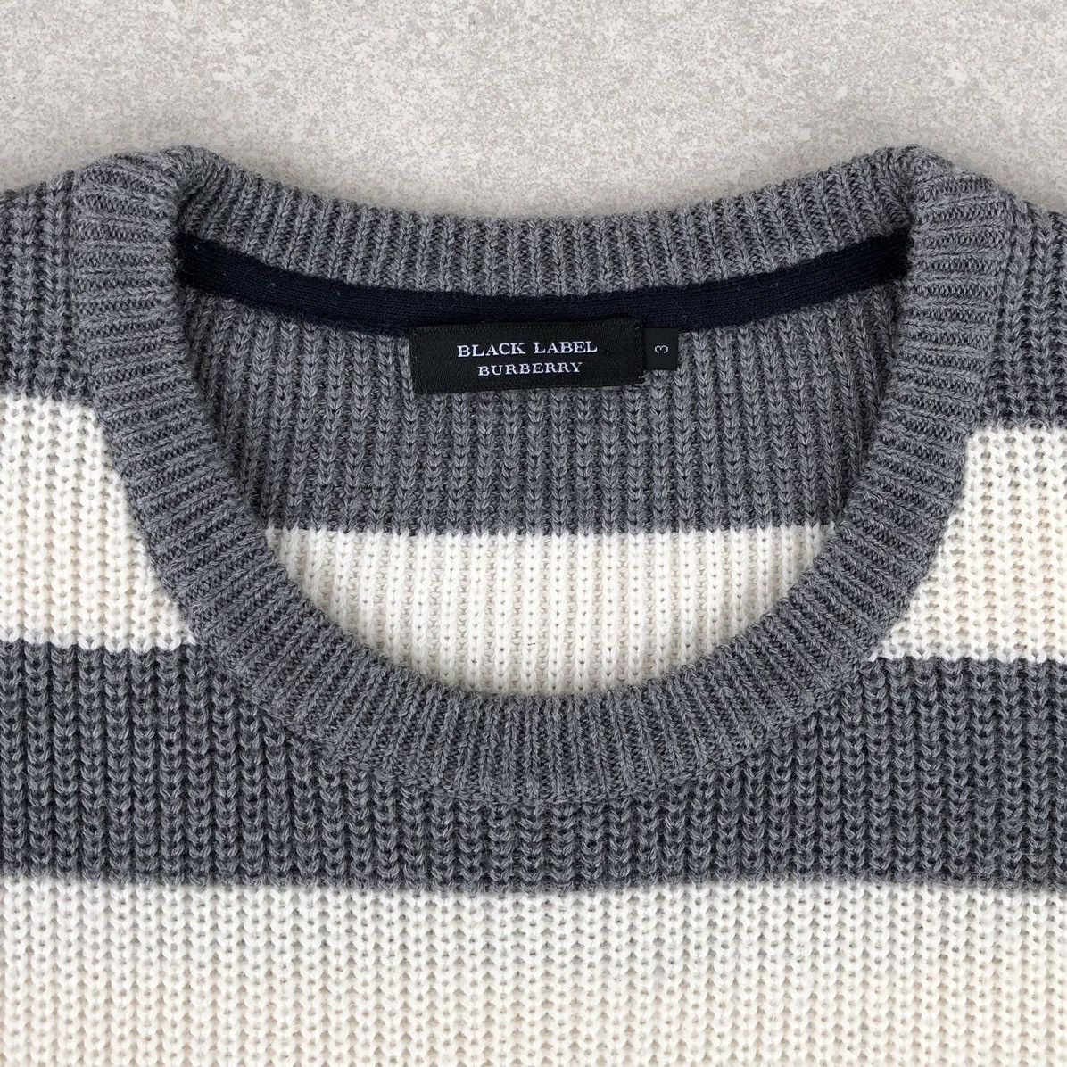 Burberry Burberry Black Label Striped Wool/Acrylic Sweatshirt Size US M / EU 48-50 / 2 - 12 Thumbnail