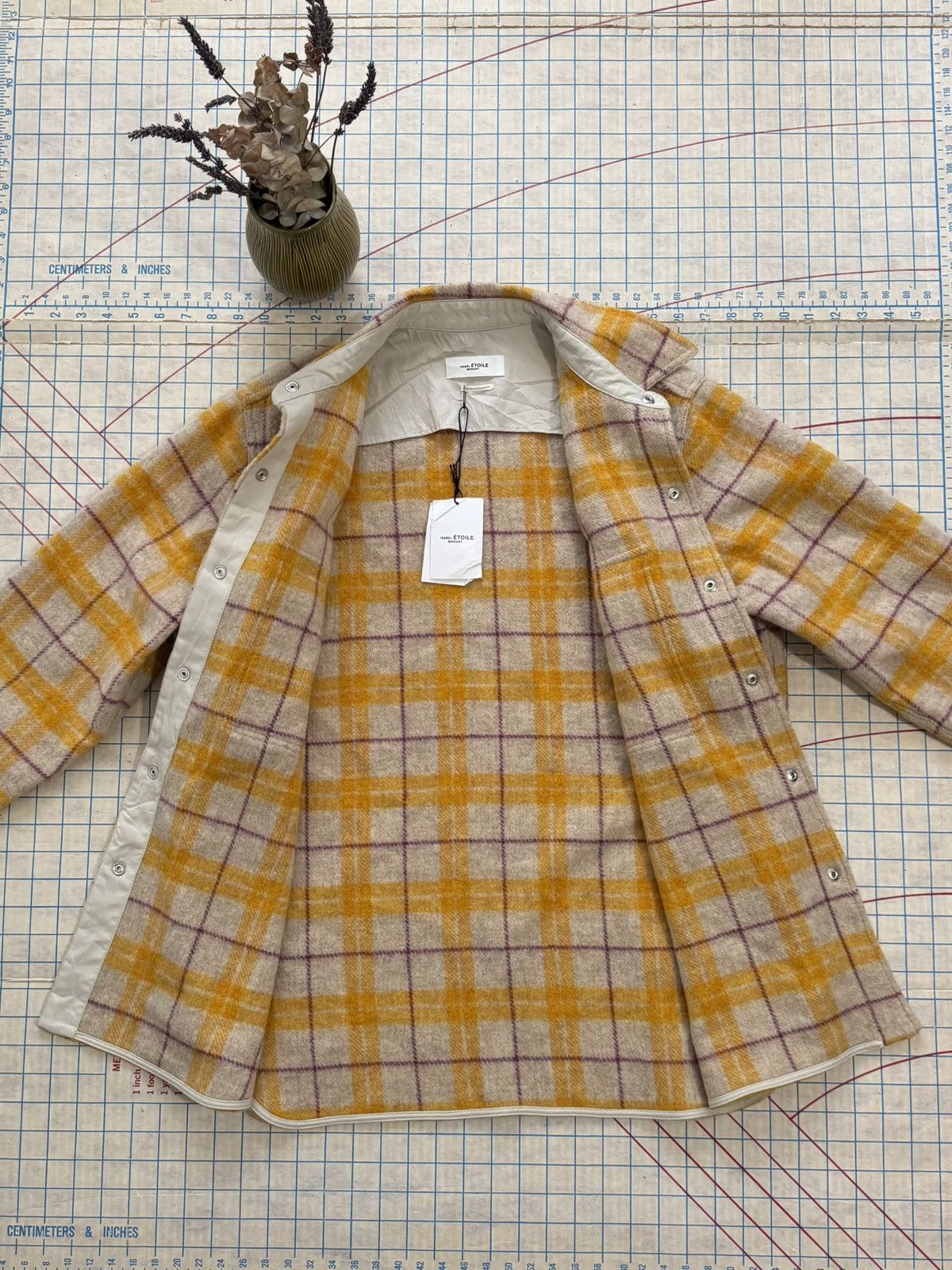 Isabel Marant Etoile NWT Isabel Etoile Marant Yellow Faxonli Wool Shacket Size 36 Size M / US 6-8 / IT 42-44 - 6 Thumbnail