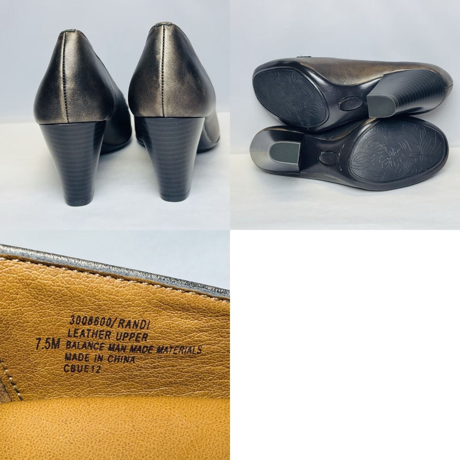 Vintage Sofft Euro Soft Randi Block Heel Slip On Penny Loafer Womens 7.5 Bronze Leather M High Heel Pump Shoes Size US 8 / IT 38 - 8 Thumbnail