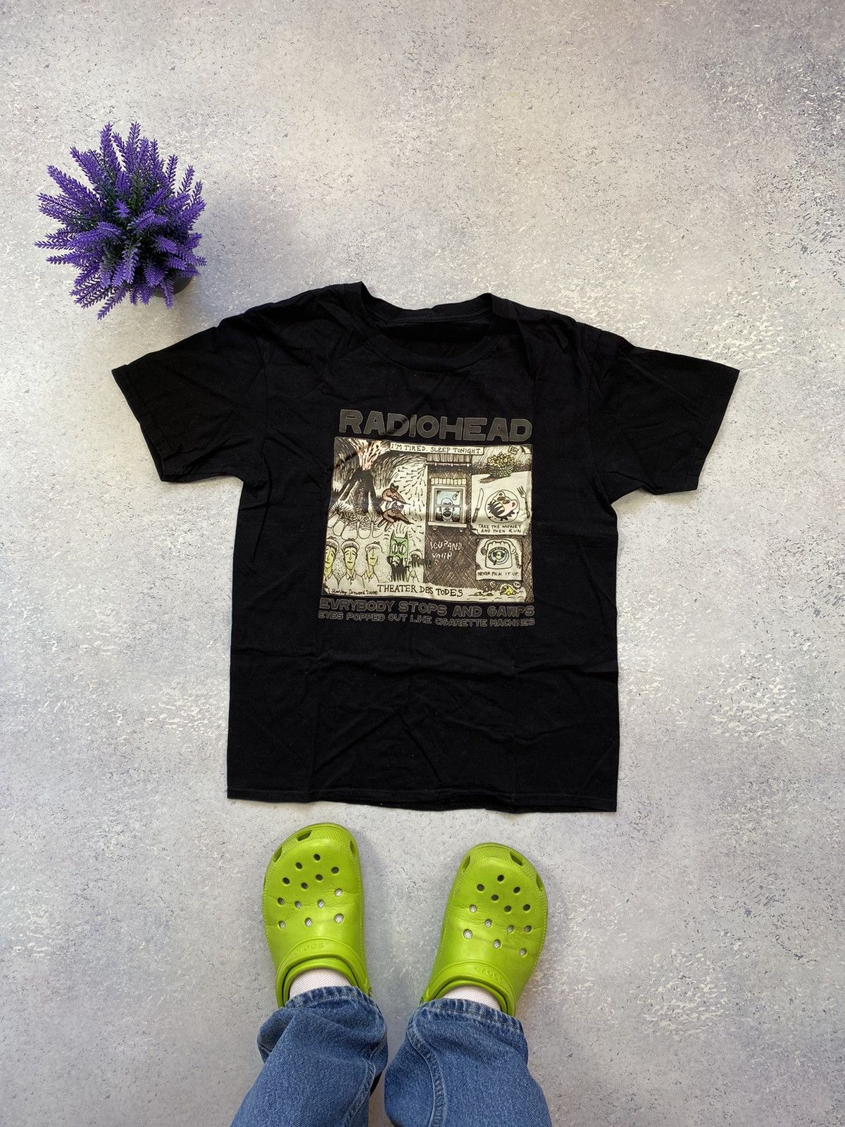 Band Tees Men’s Black T-shirt Radiohead Stanley Donwood Band Tee Size US XS / EU 42 / 0 - 2 Thumbnail