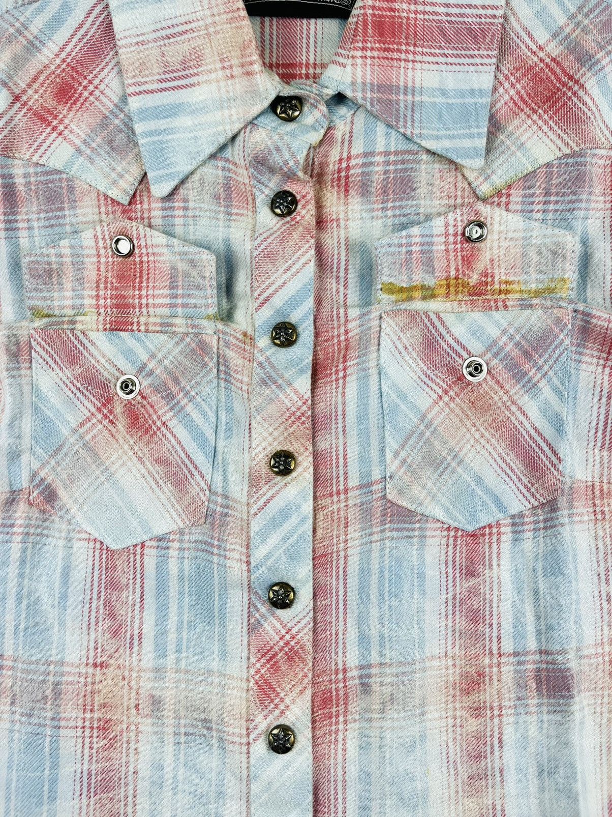 Chrome Hearts Chrome Hearts Leather Fleur De Lis Patch Flannel Shirt Size S / US 4 / IT 40 - 9 Thumbnail