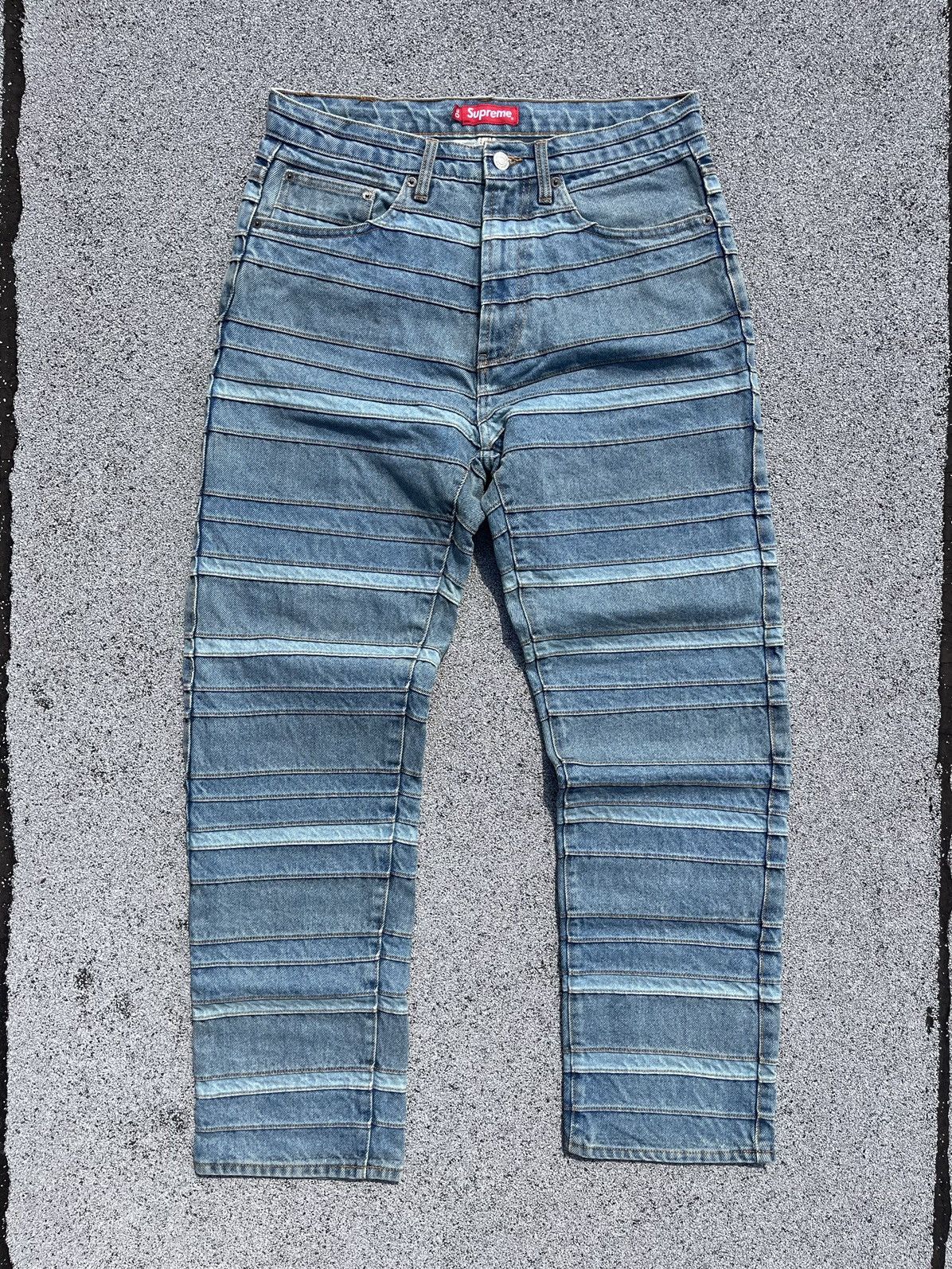 Supreme FW22 Supreme Layered Denim Jean Size US 30 / EU 46 - 1 Thumbnail