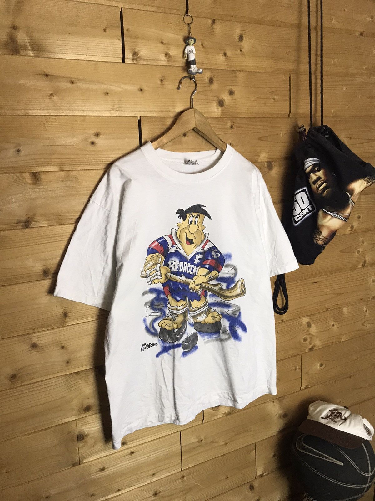 Cartoon Network Vintage 90s Flintstones hockey single stitch t-shirt Size US XL / EU 56 / 4 - 1 Thumbnail