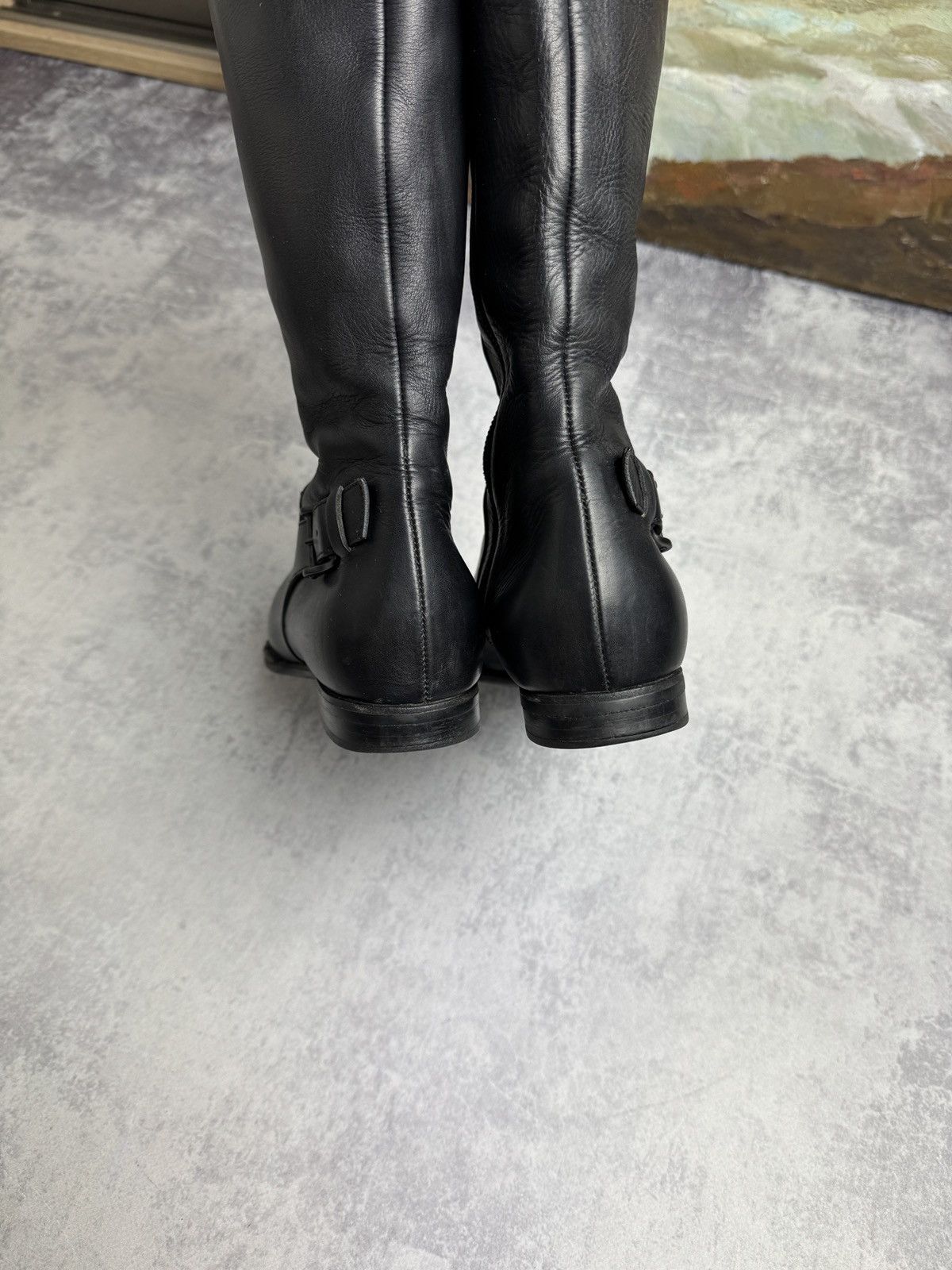 Gucci Gucci By Tom Ford Rare Vintage Moto Racing Y2K Leather Boots Size US 6.5 / IT 36.5 - 12 Thumbnail